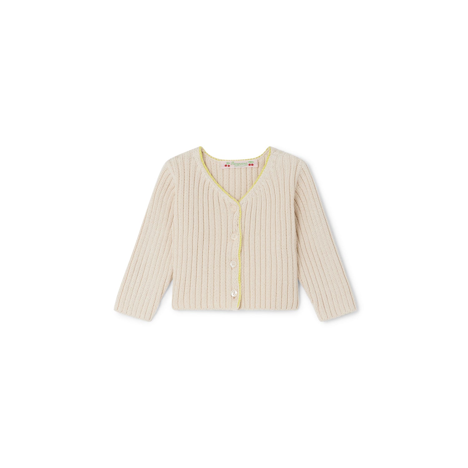 Cardigan à côtes - Bonpoint vintage