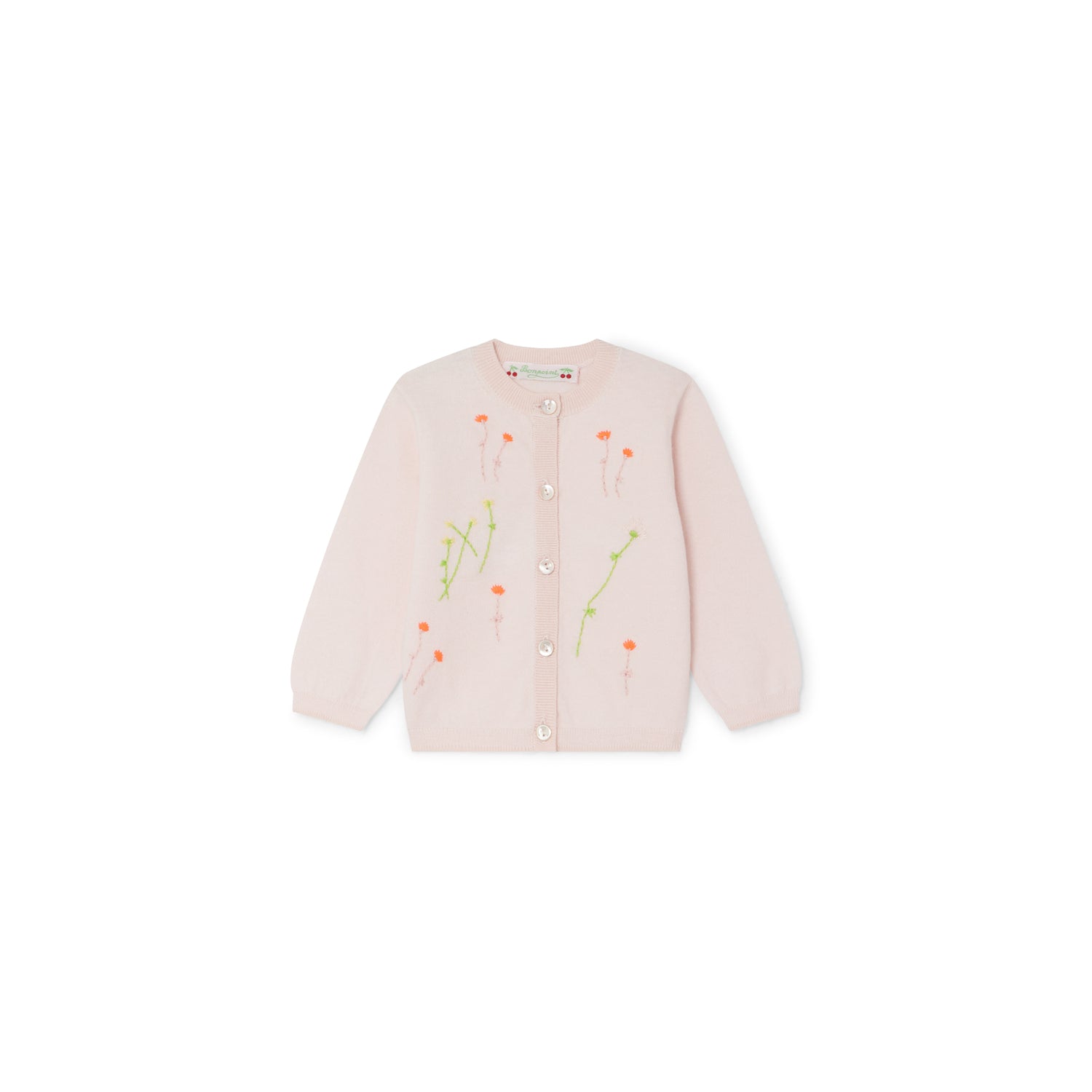 Cardigan avec fleurs brodées main - Bonpoint vintage