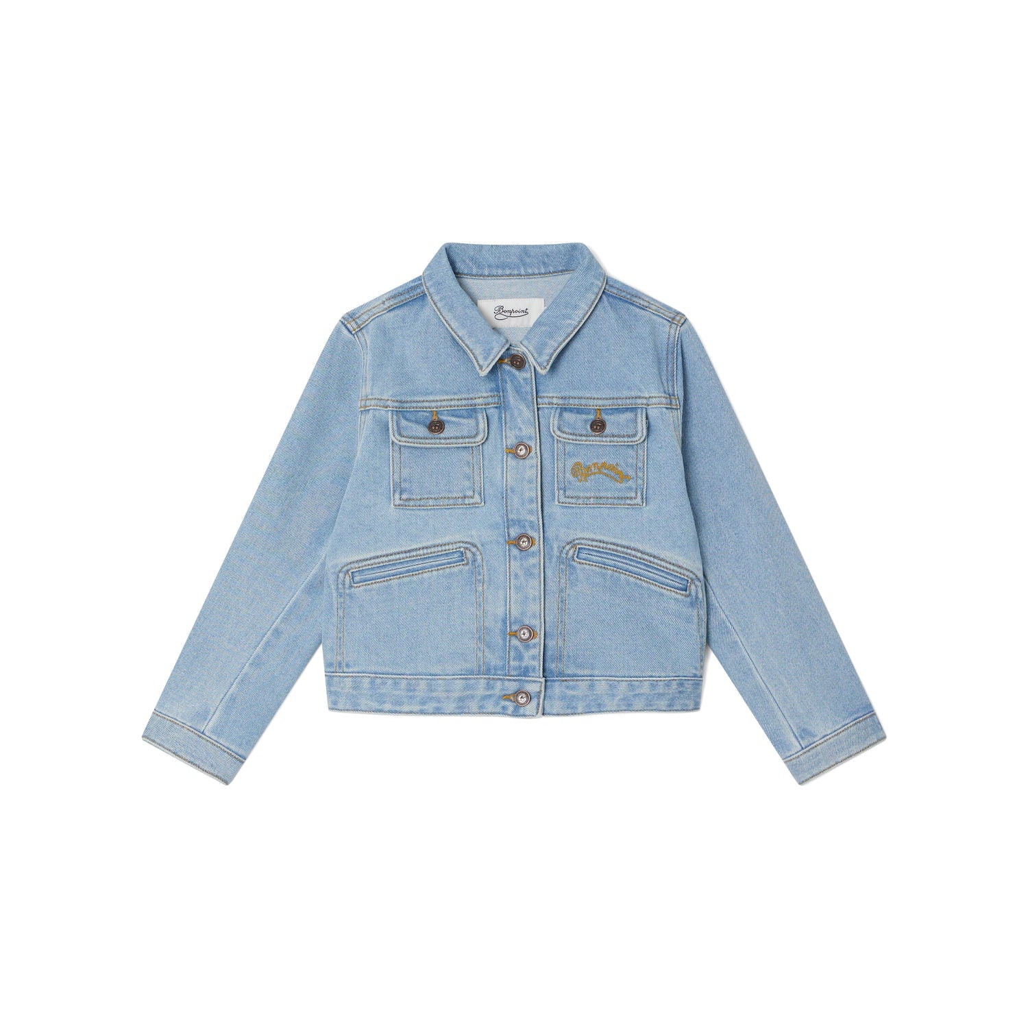 Veste en jean à broderie - Bonpoint vintage