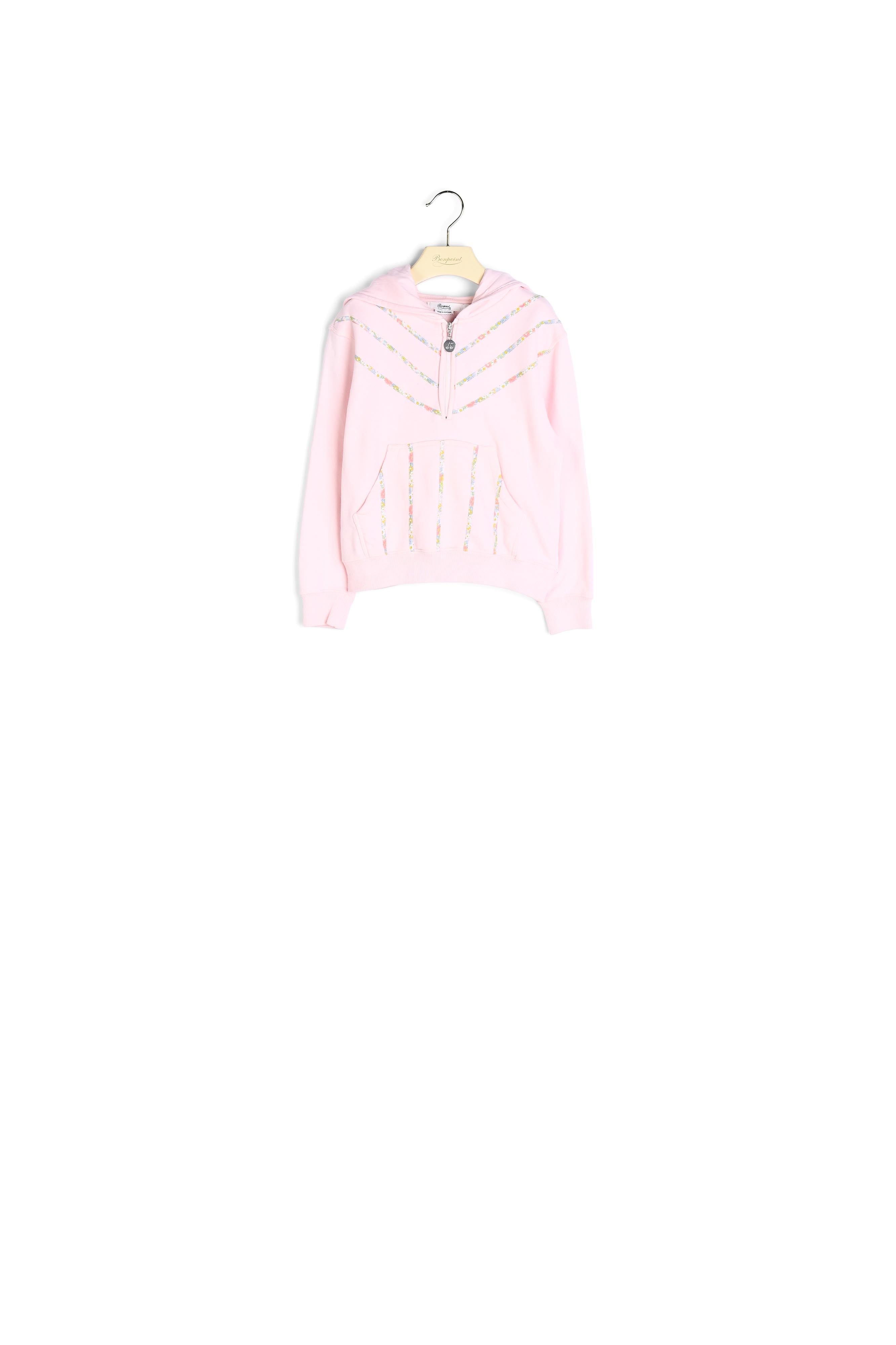 Sweatshirt avec bandes de tissu Liberty - Bonpoint vintage