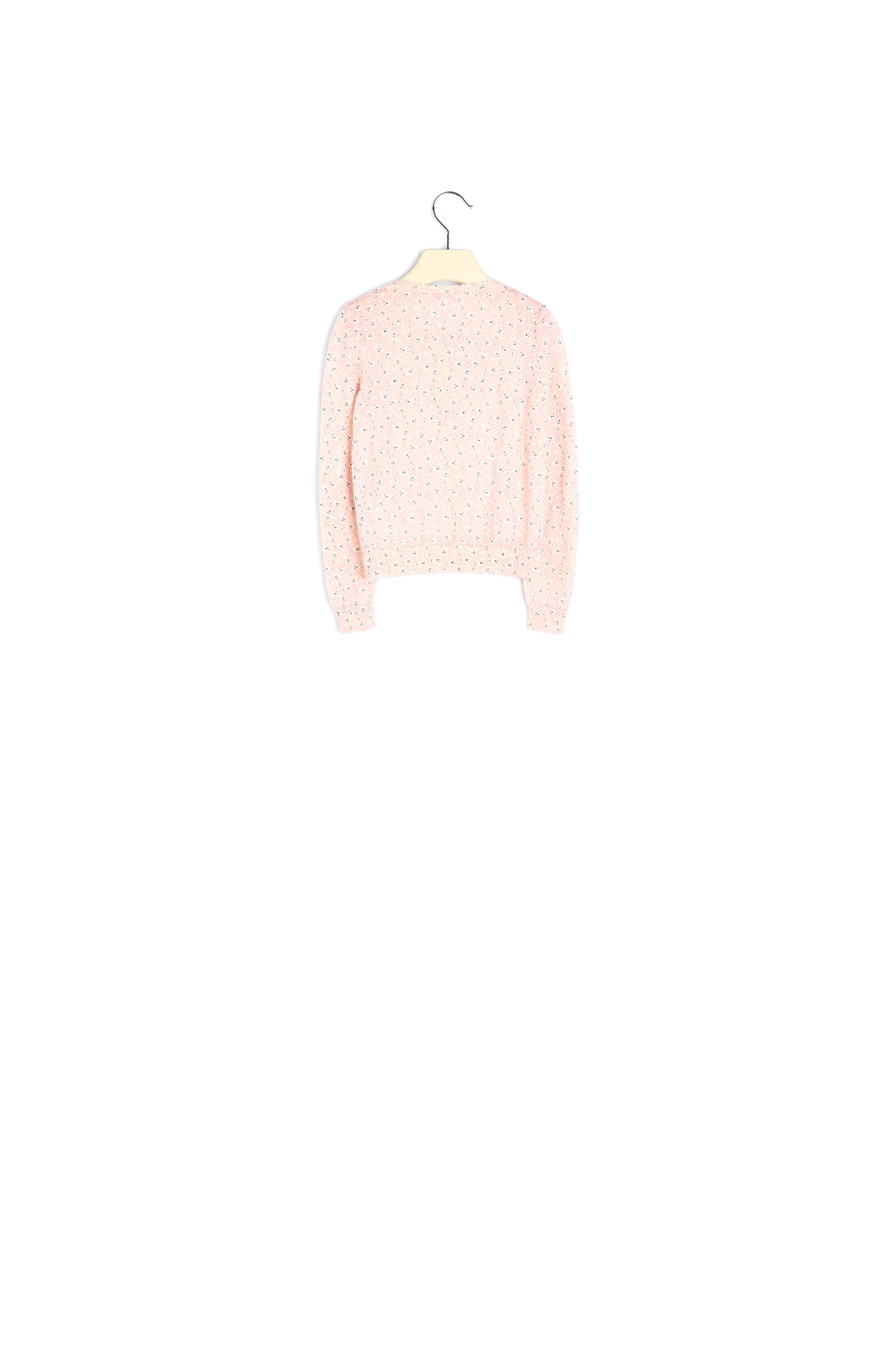 Cardigan fille mérinos imprimé - Bonpoint vintage