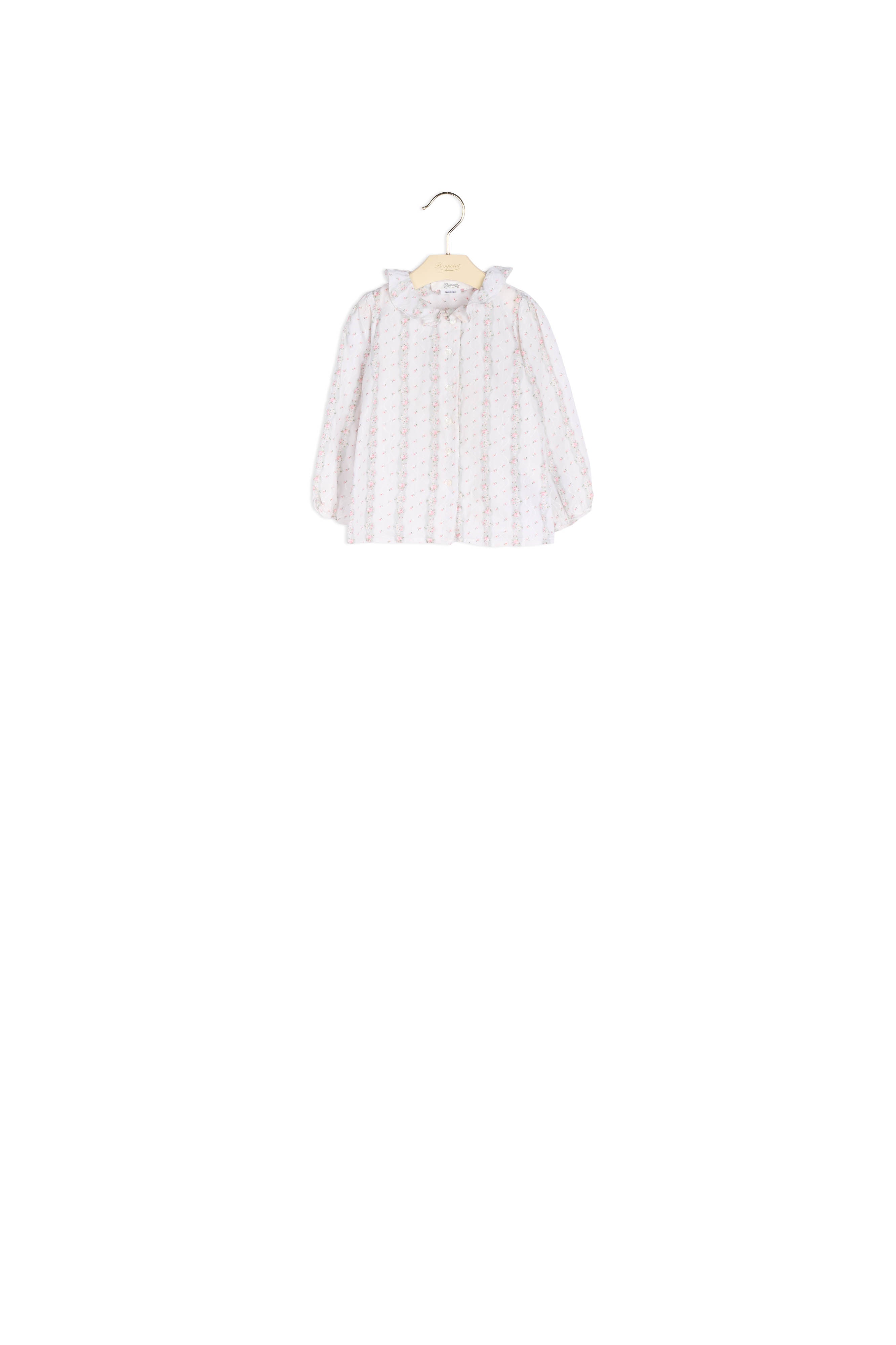 Blouse brodée et imprimée bébé - Bonpoint vintage