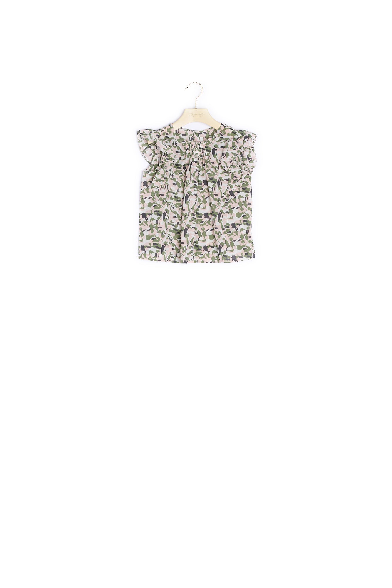 Blouse à fronces et volants fille - Bonpoint vintage