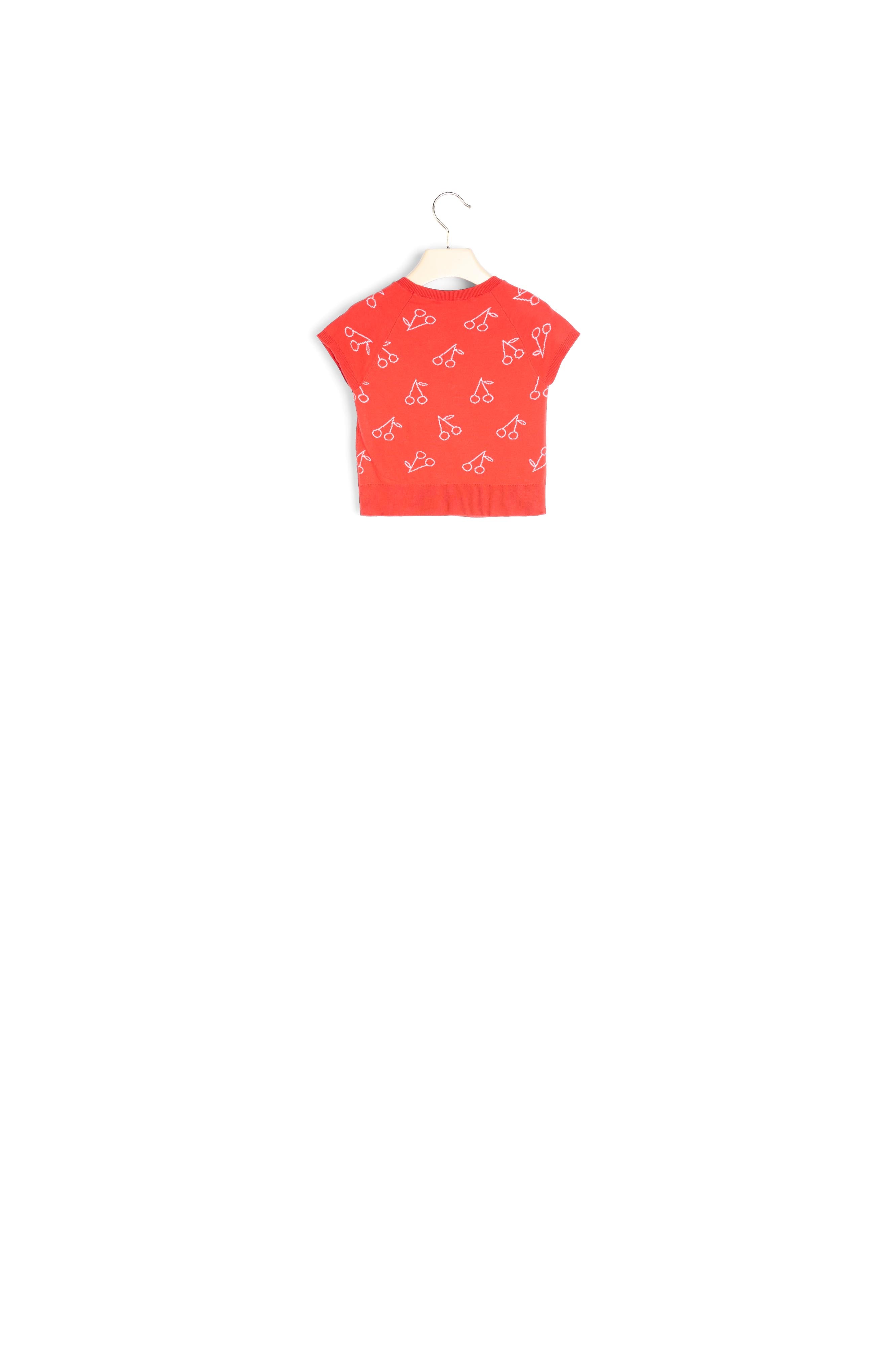 Pullover manches courtes Cerises - Bonpoint vintage