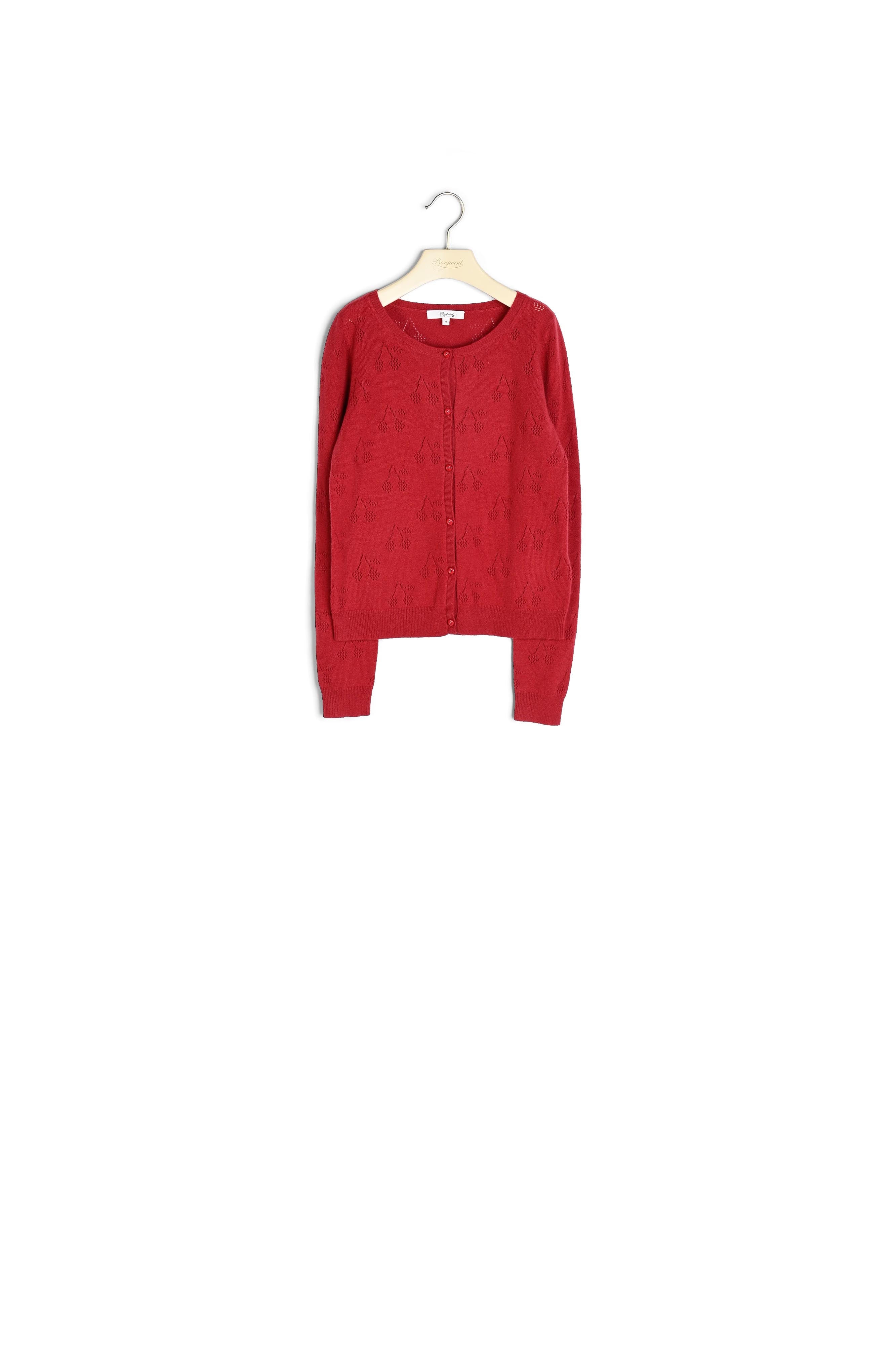 Cardigan en cachemire ajouré - Bonpoint vintage