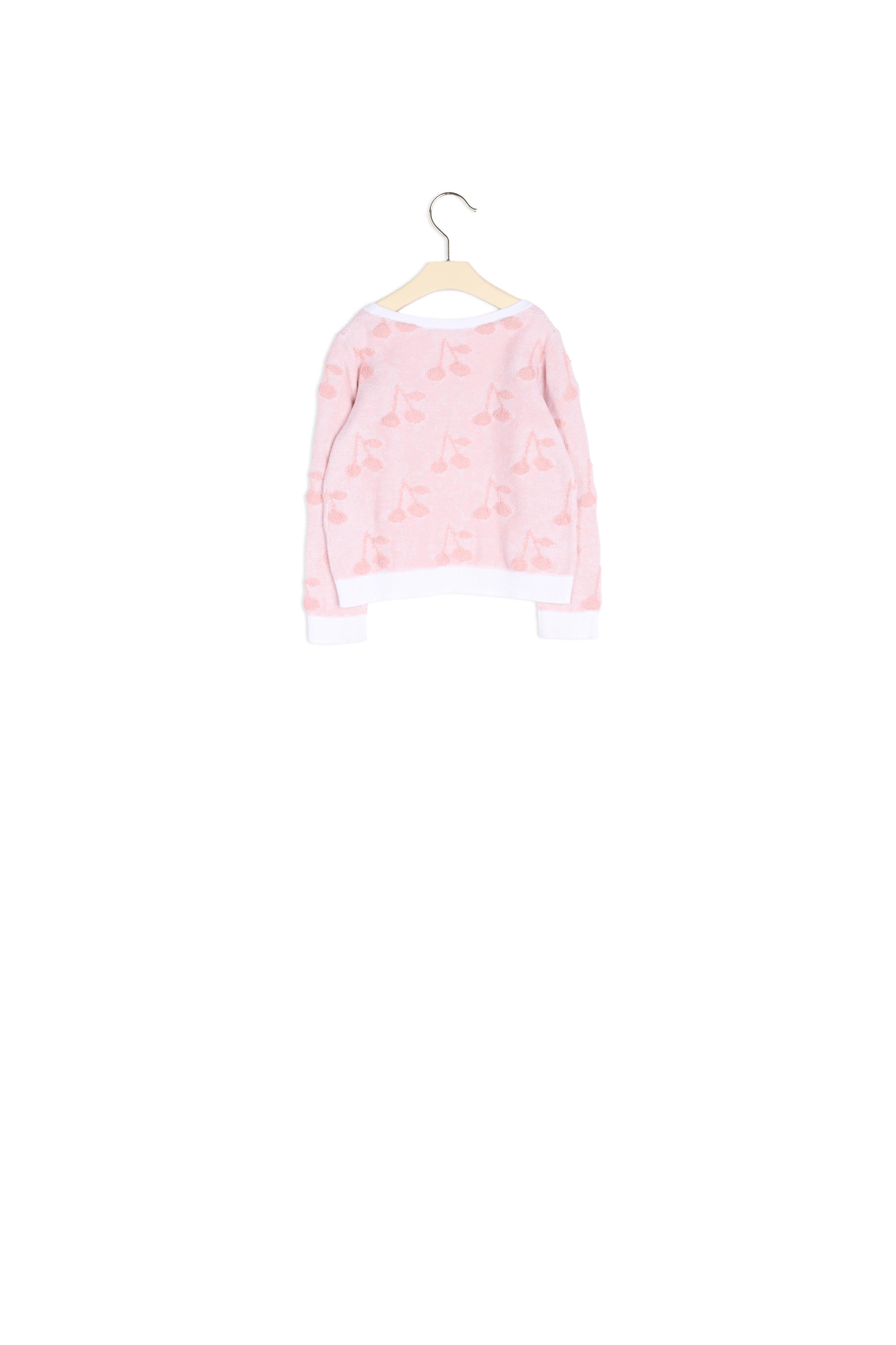 Pull à jacquard cerises fille - Bonpoint vintage
