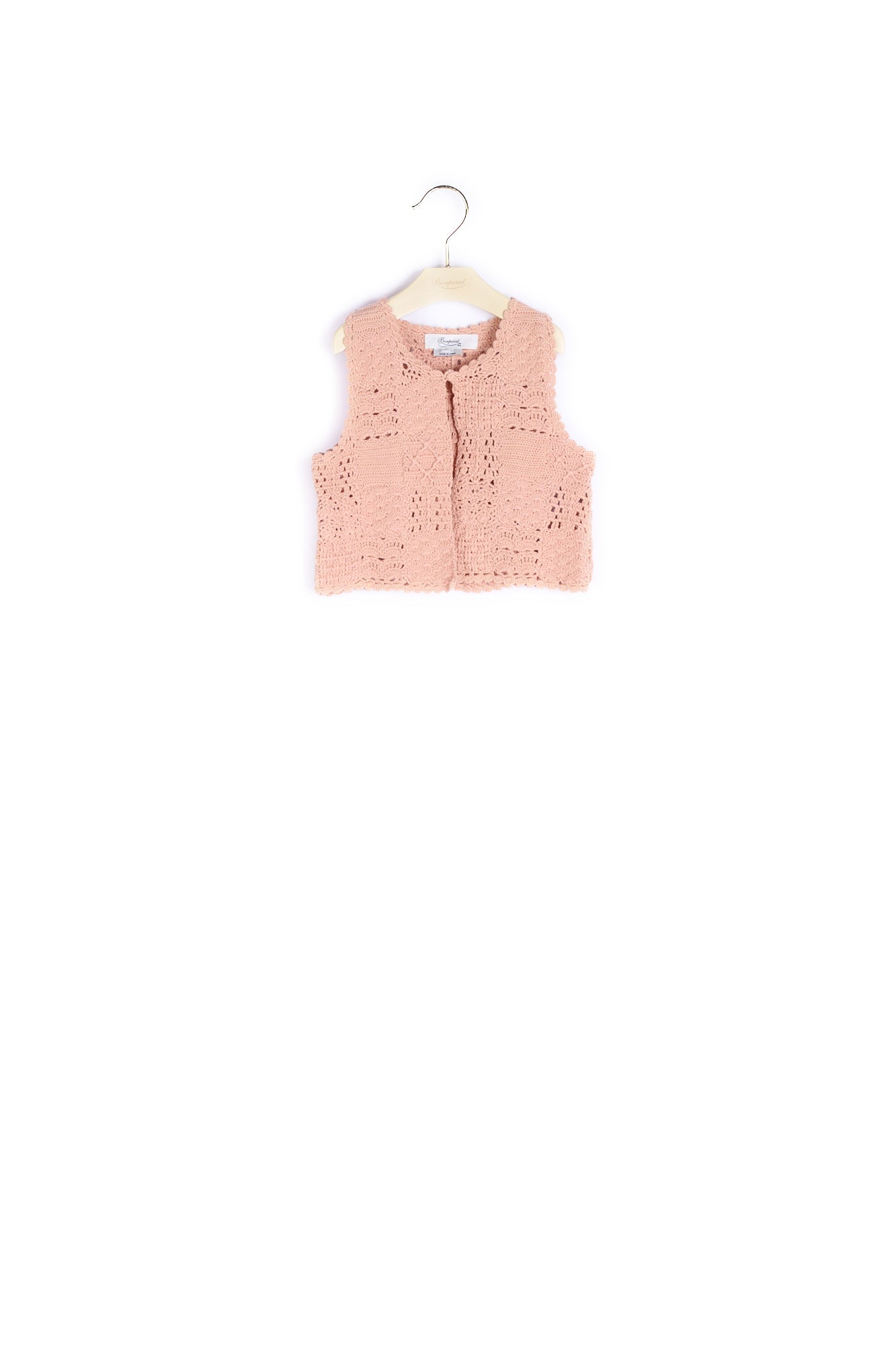 Gilet sans manches en crochet - Bonpoint vintage