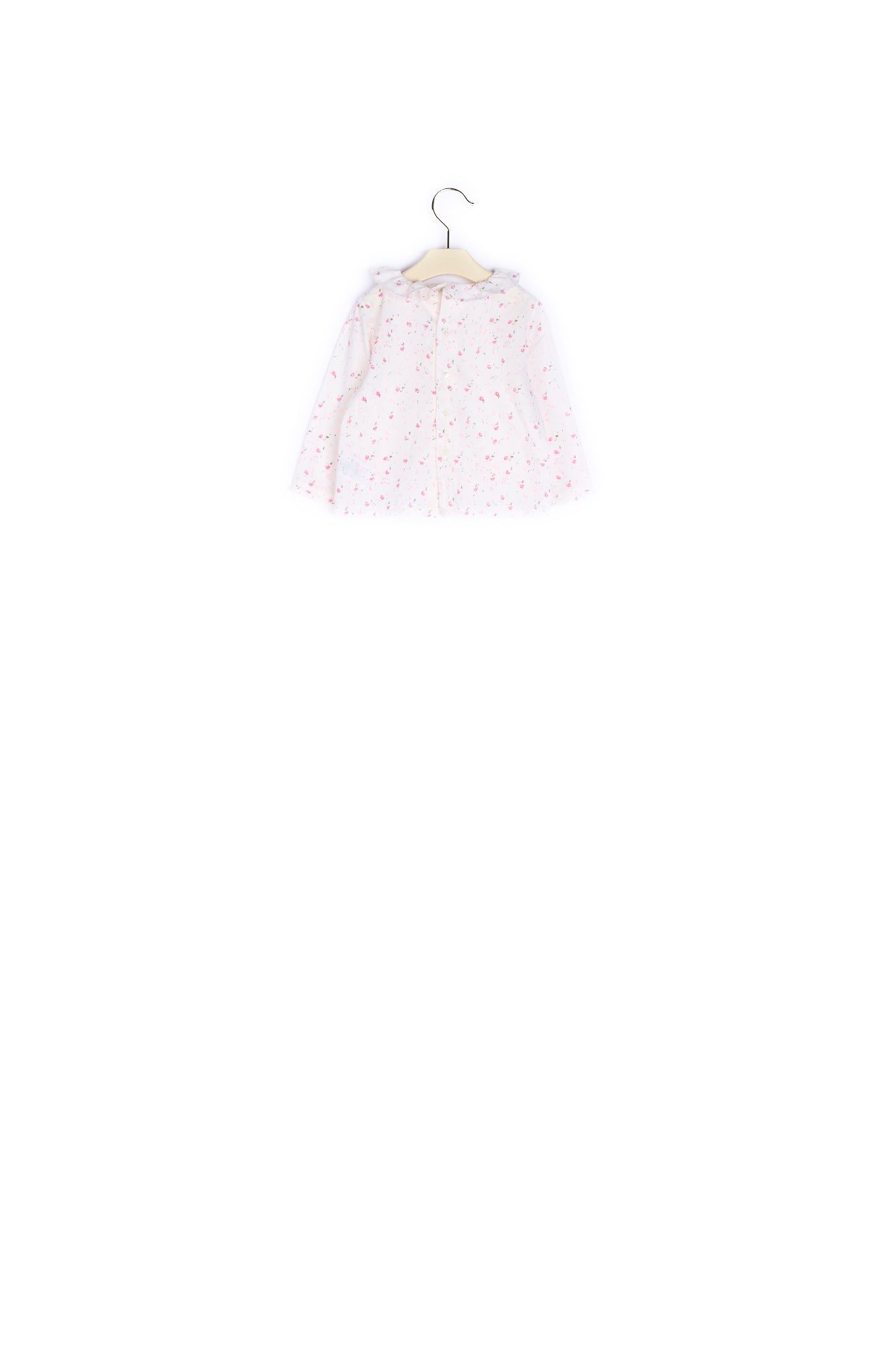 Blouse imprimée à col volanté bébé - Bonpoint vintage
