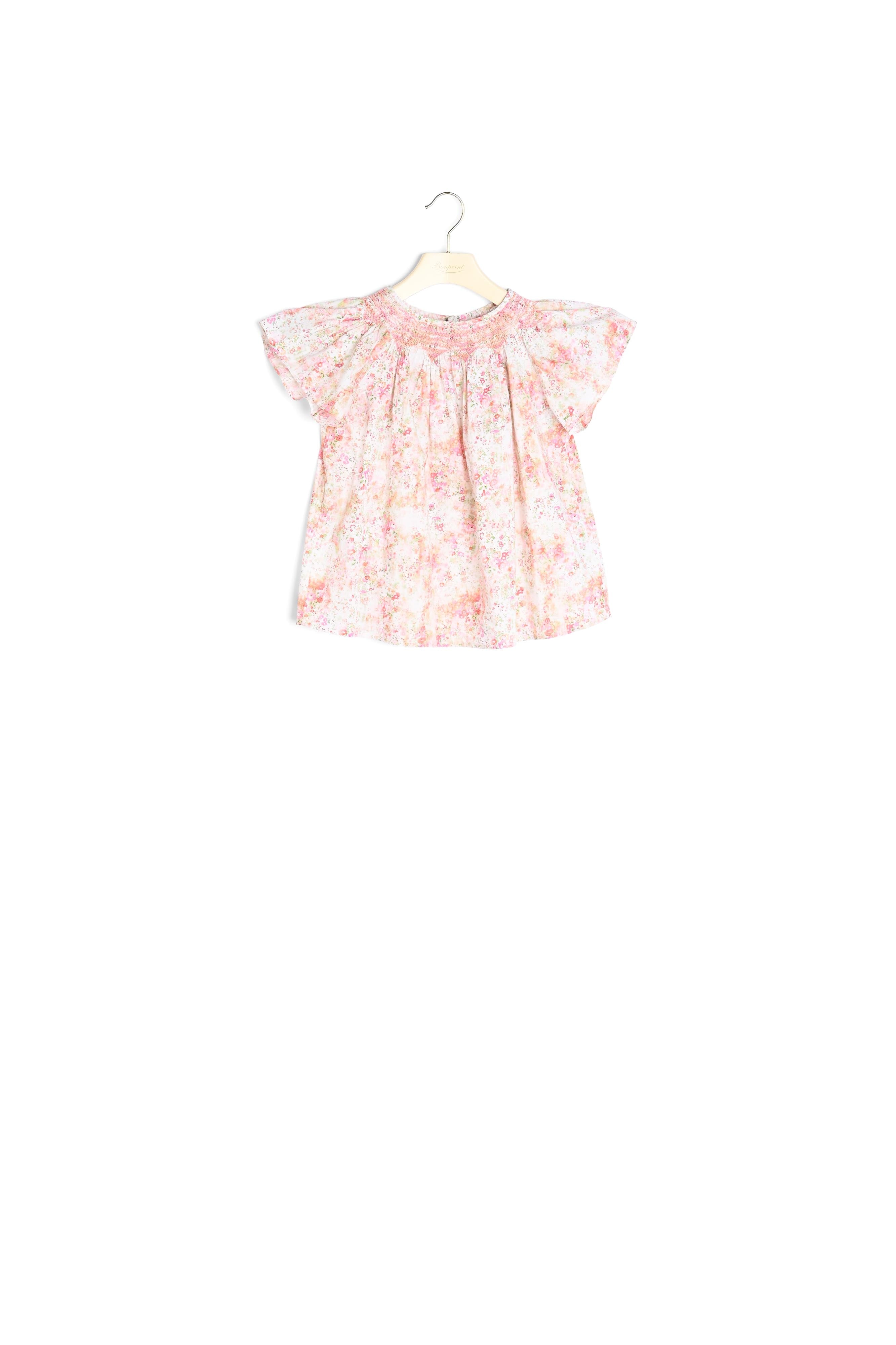 Blouse manches courtes Nella imprimé Liberty - Bonpoint vintage