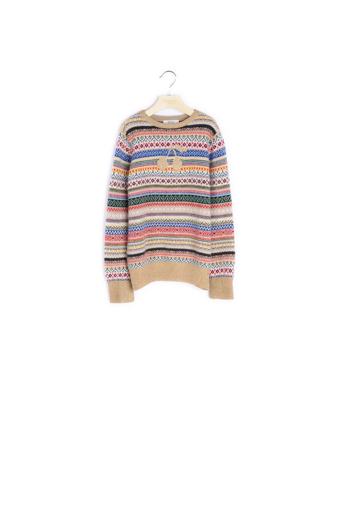 Pull fille en jacquard - Bonpoint vintage
