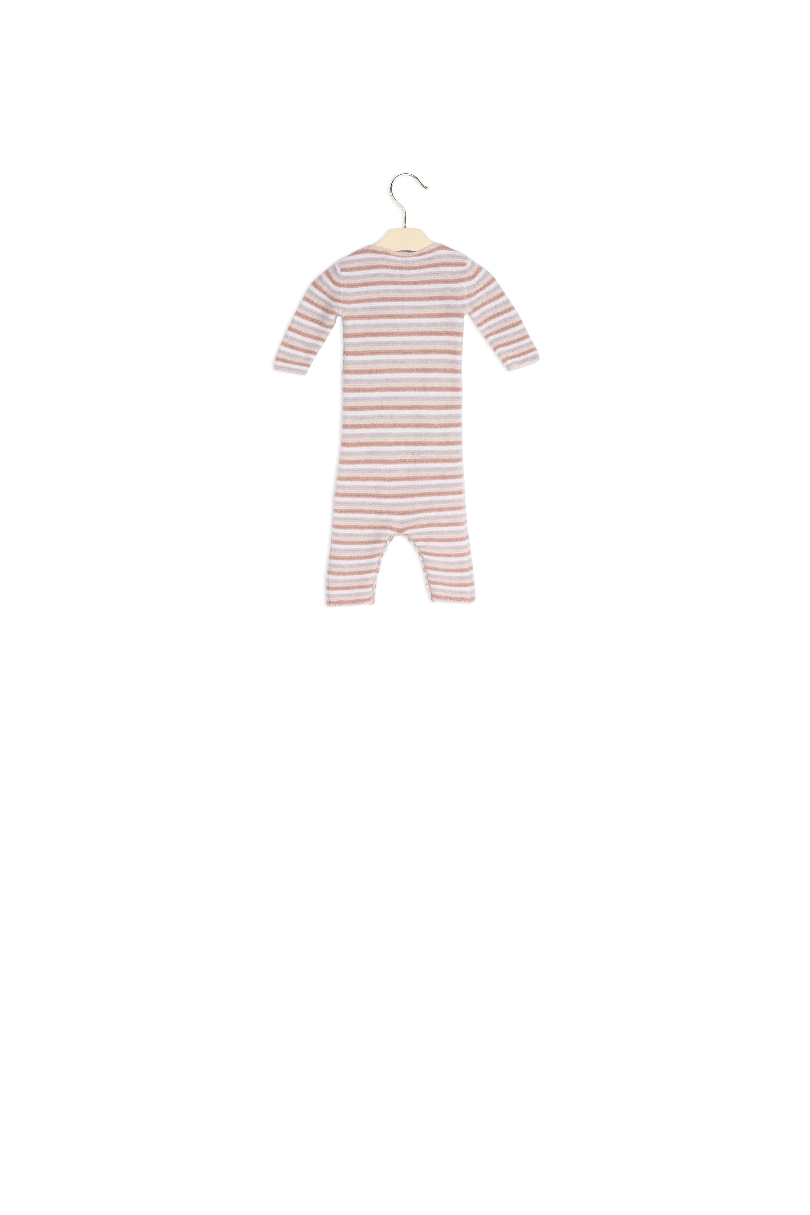 Combinaison rayée en mérinos bébé buvard - Bonpoint vintage