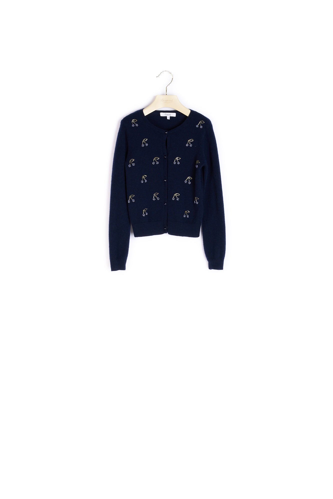 Cardigan en cachemire brodé fille - Bonpoint vintage