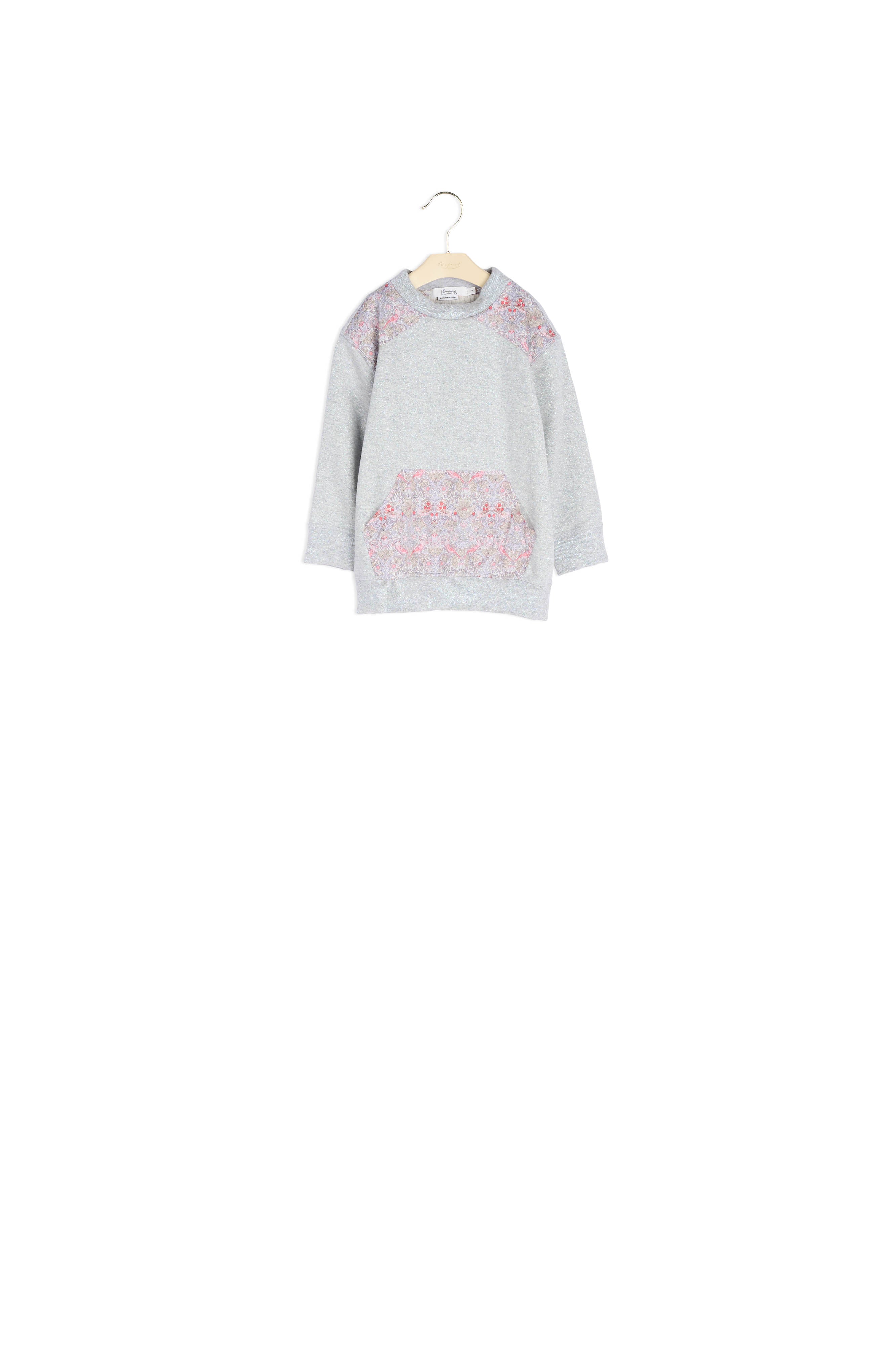 Sweat en molleton et tissu Liberty - Bonpoint vintage