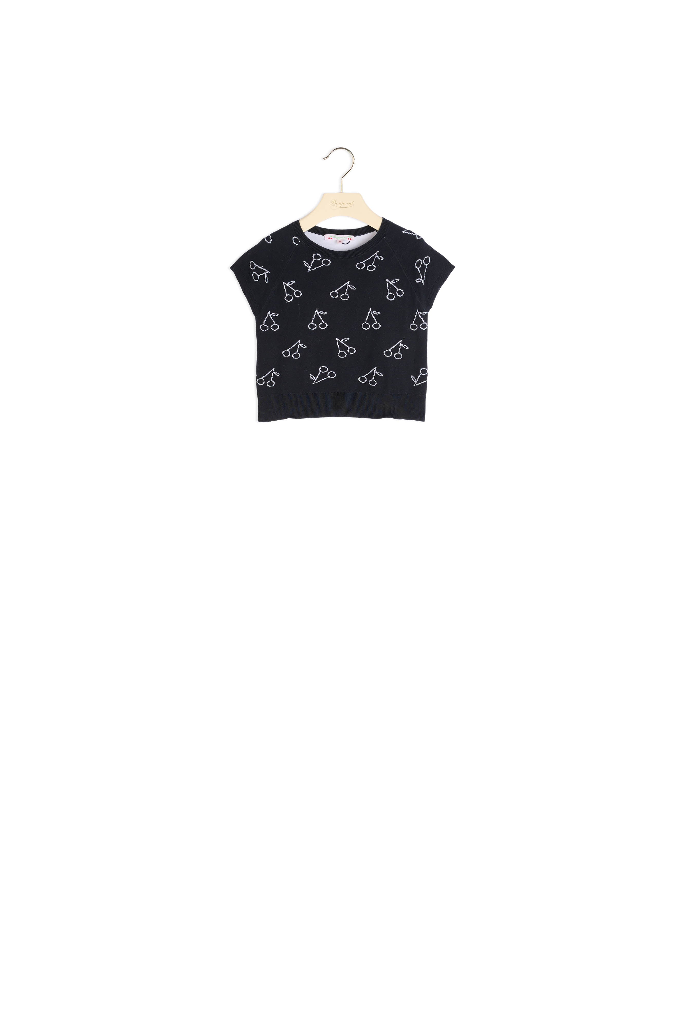 Pullover manches courtes Cerises - Bonpoint vintage