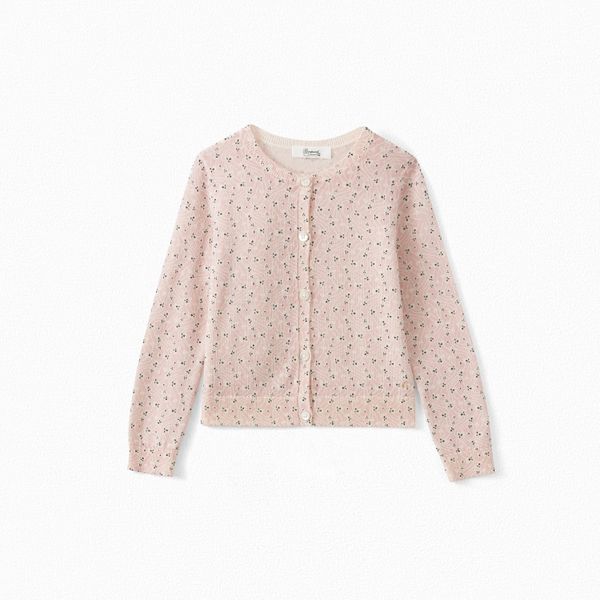 Cardigan mérinos imprimé - Bonpoint vintage