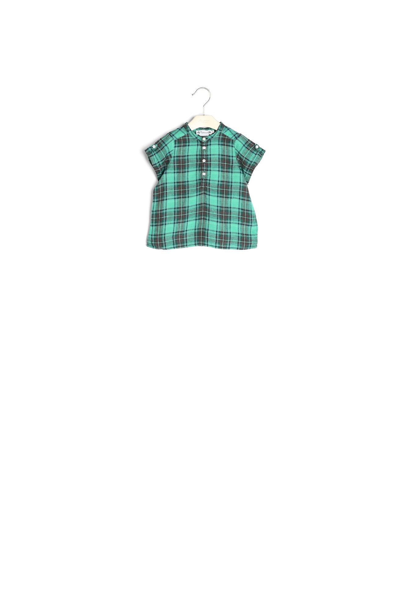 Chemise en lin à carreaux - Bonpoint vintage