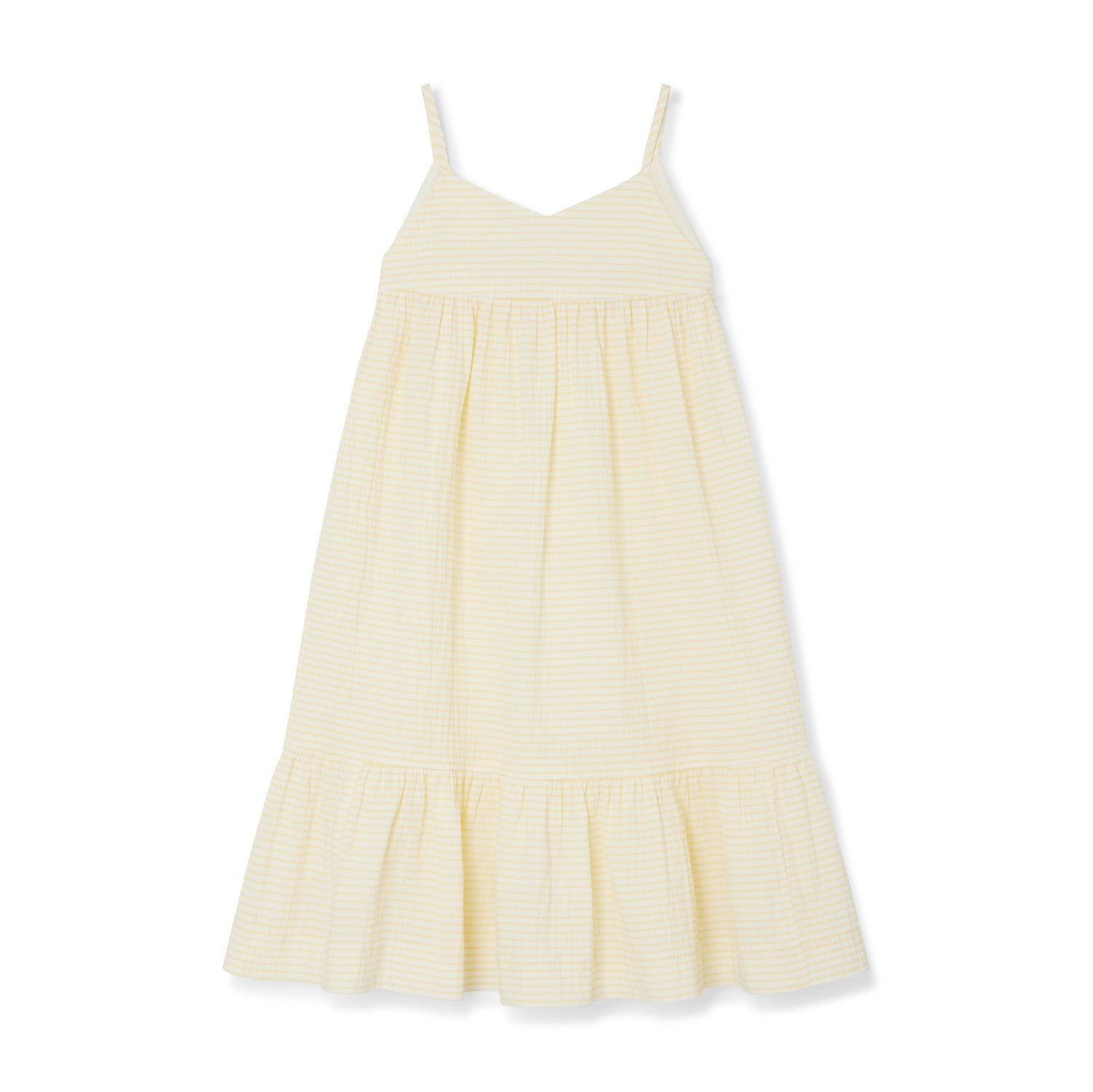 Robe en coton gaufré rayé - Bonpoint vintage