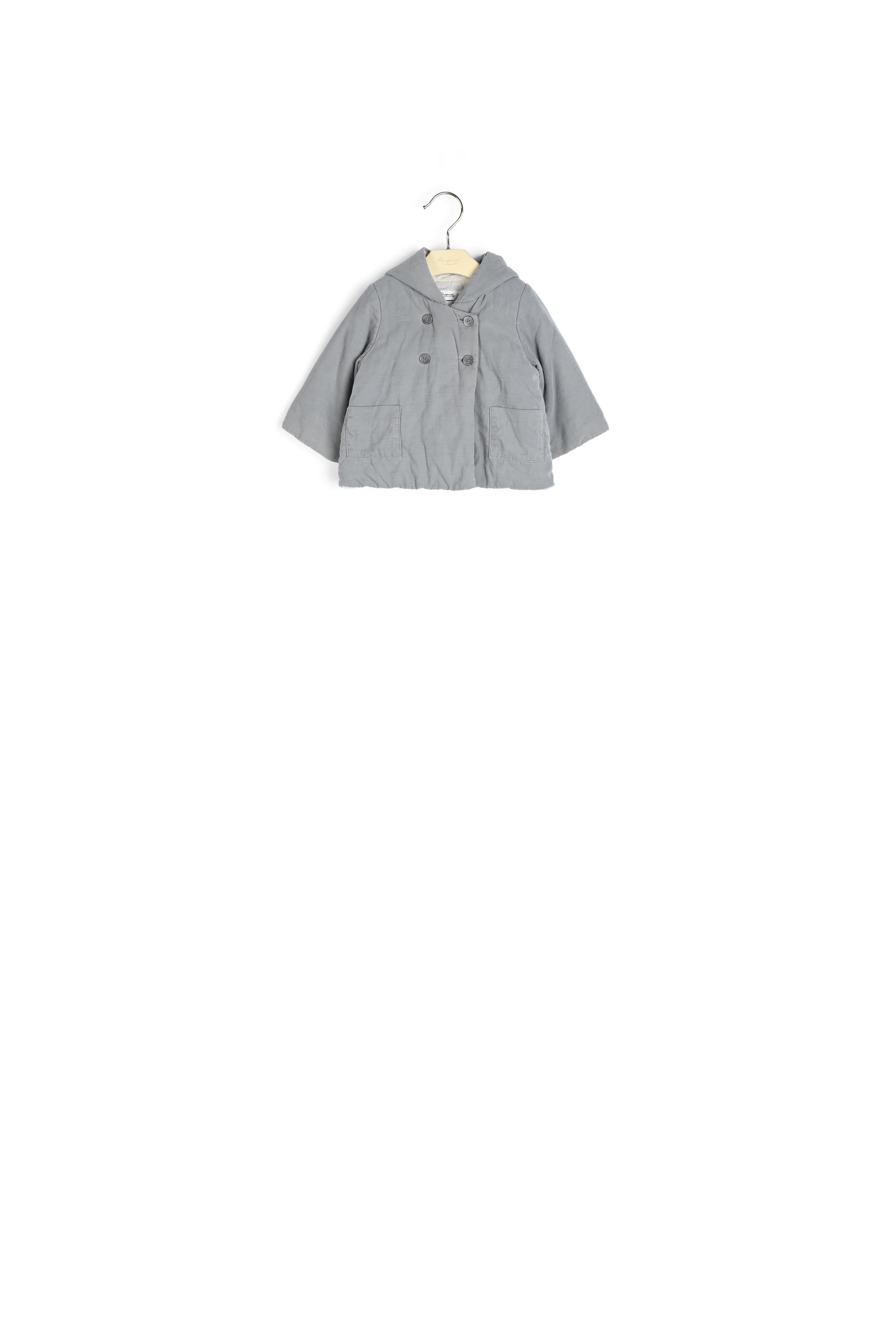 Manteau à capuche bébé en velours milleraies - Bonpoint vintage