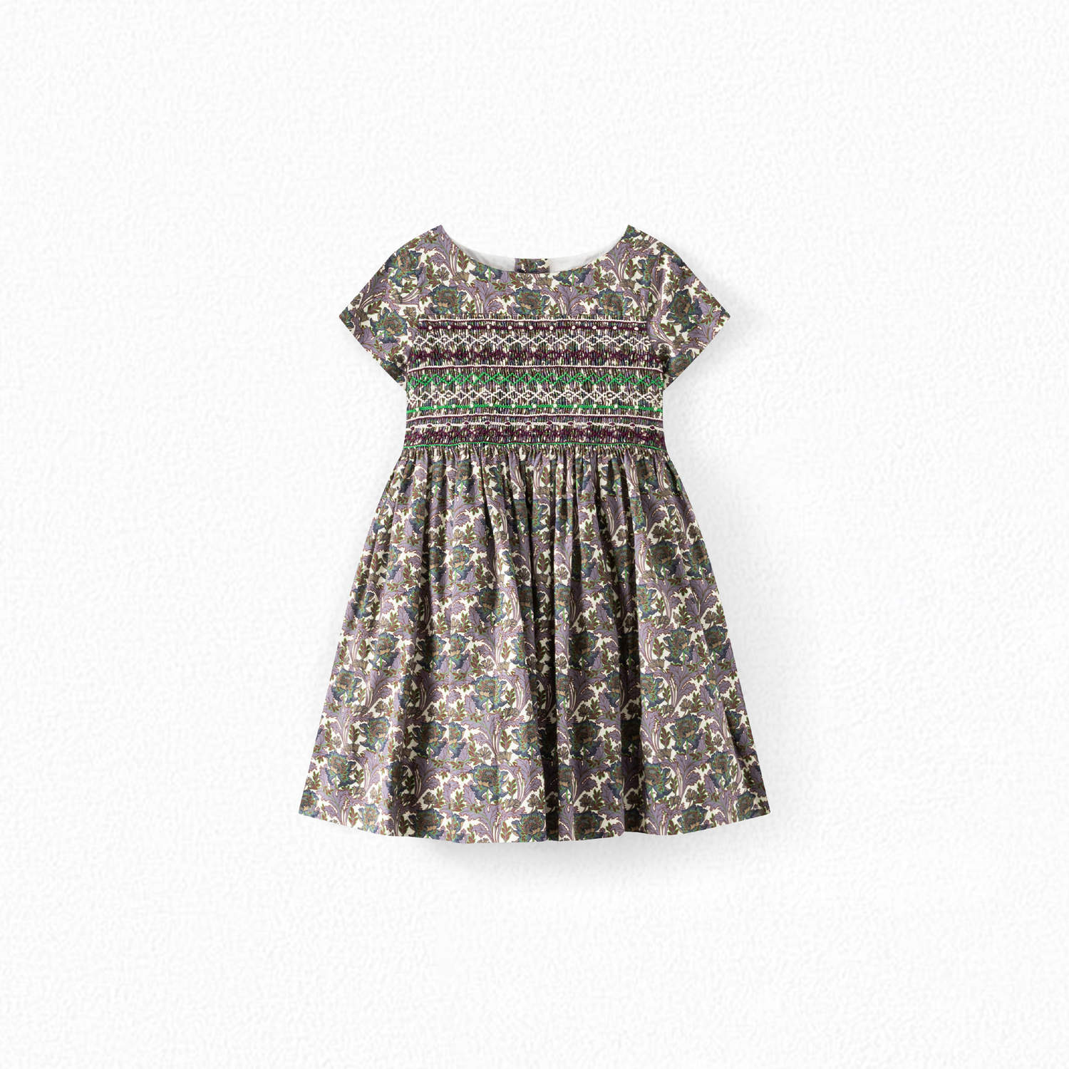 Robe smockée en tissu Liberty - Bonpoint vintage