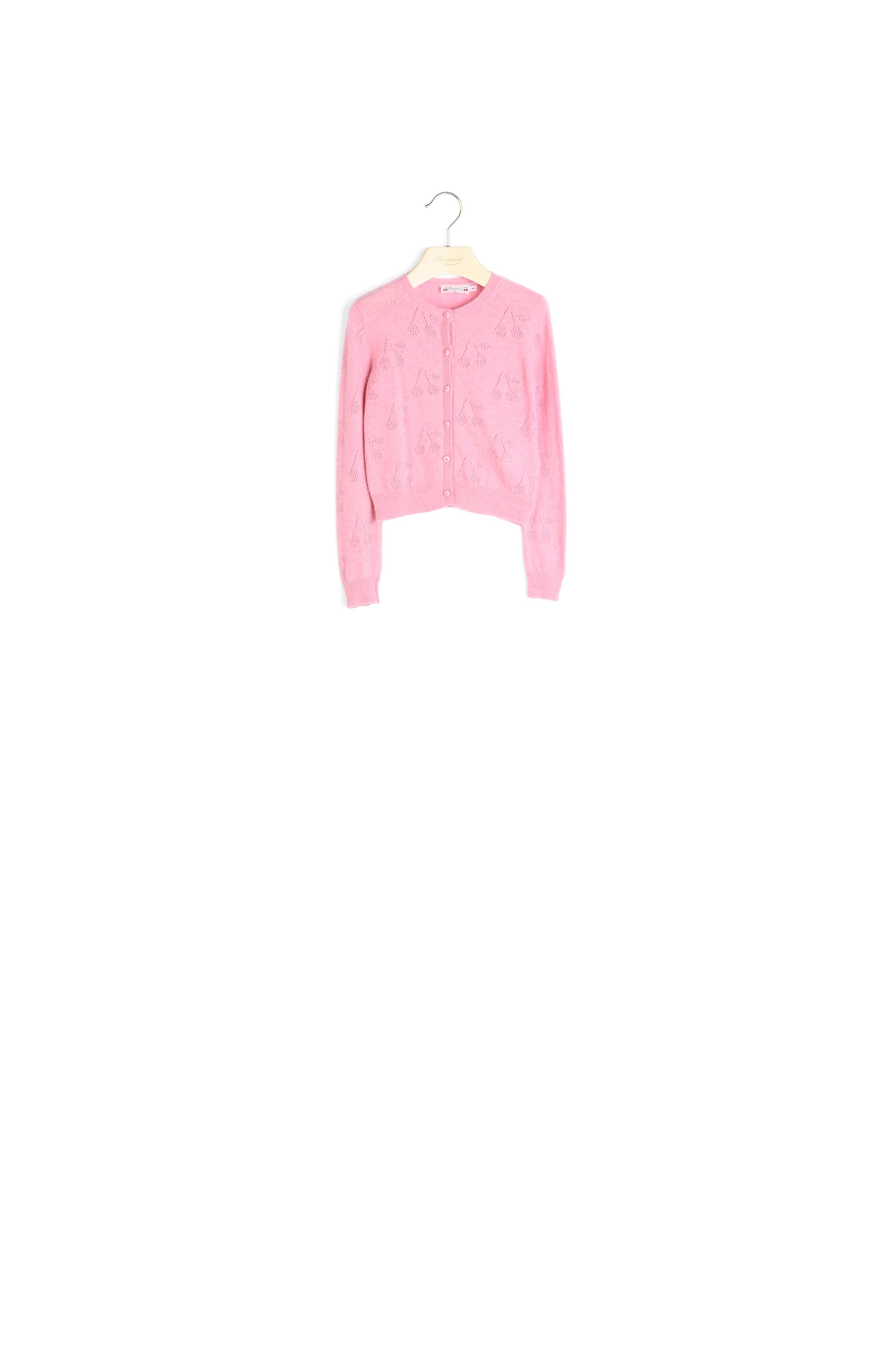Cardigan en cachemire ajouré - Bonpoint vintage