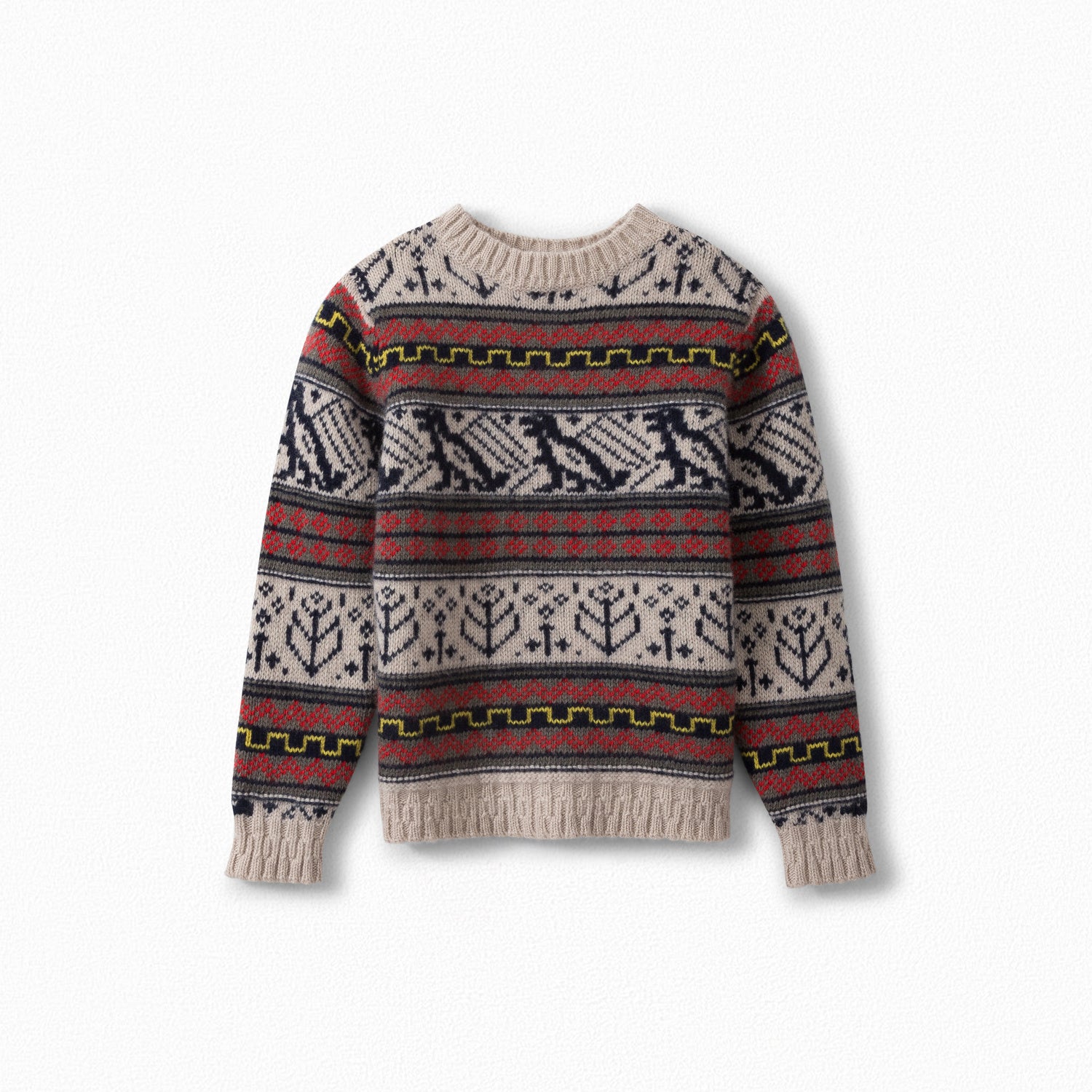 Pull en jacquard de laine garçon - Bonpoint vintage