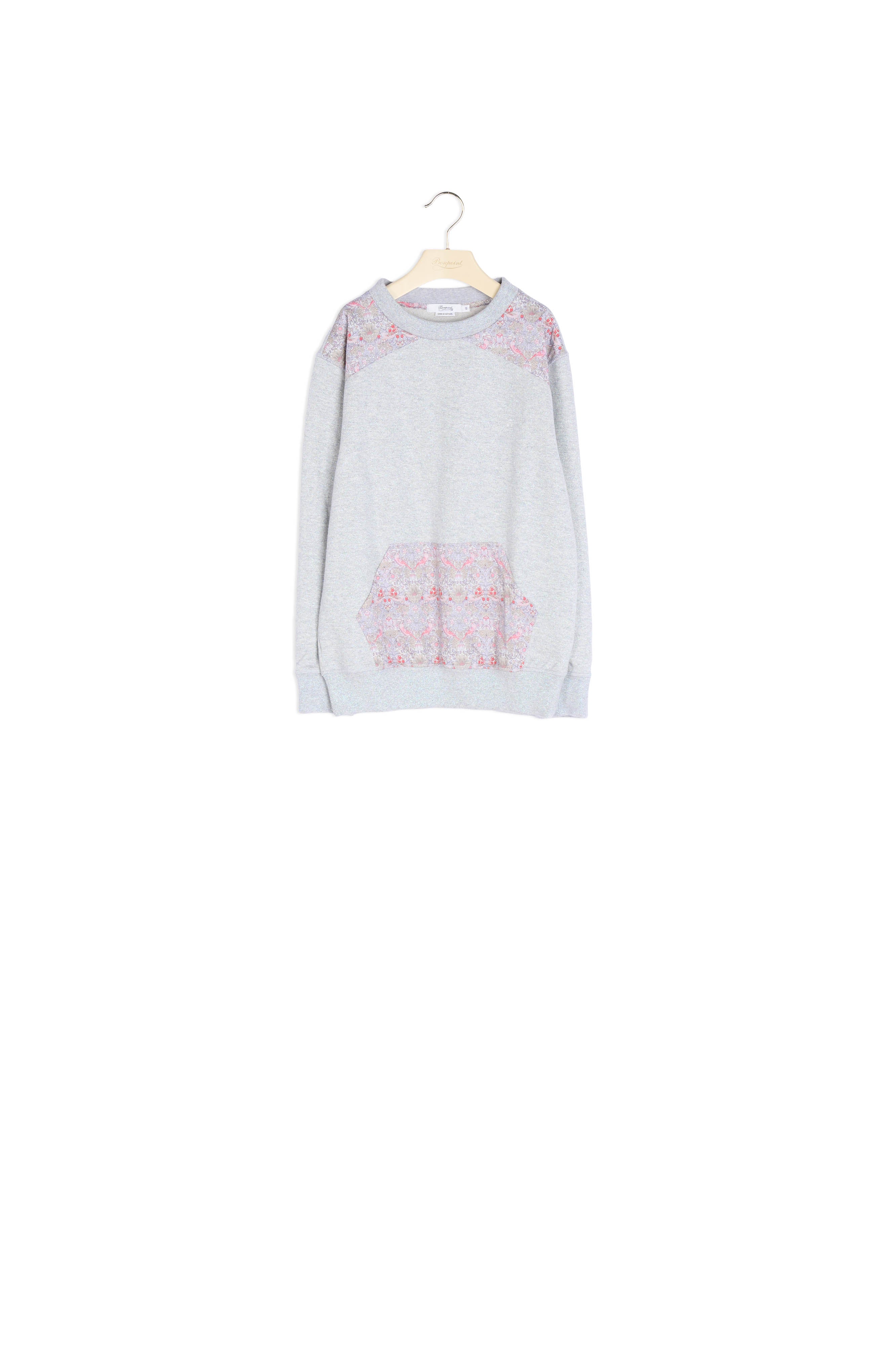 Sweat en molleton et tissu Liberty - Bonpoint vintage