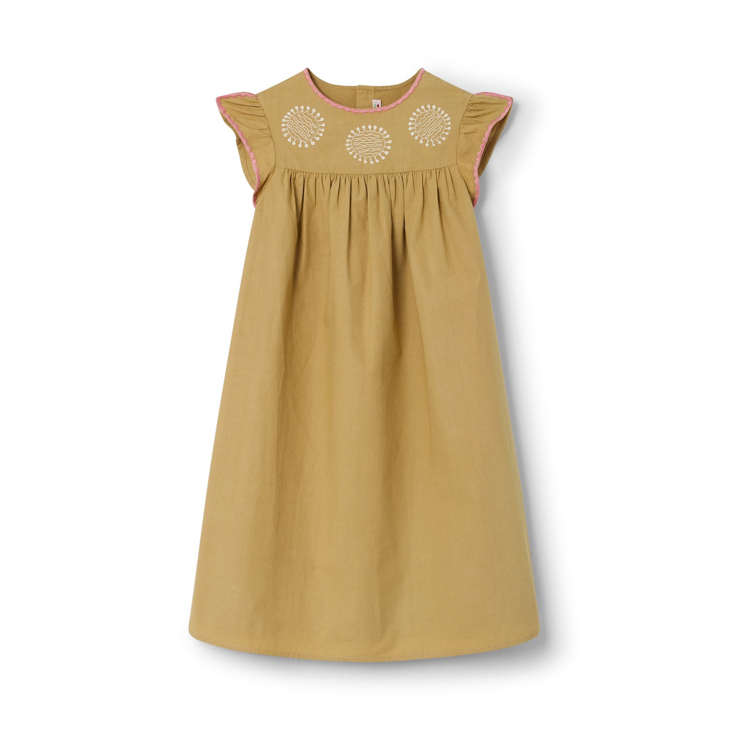 Robe en popeline brodée fille - Bonpoint vintage
