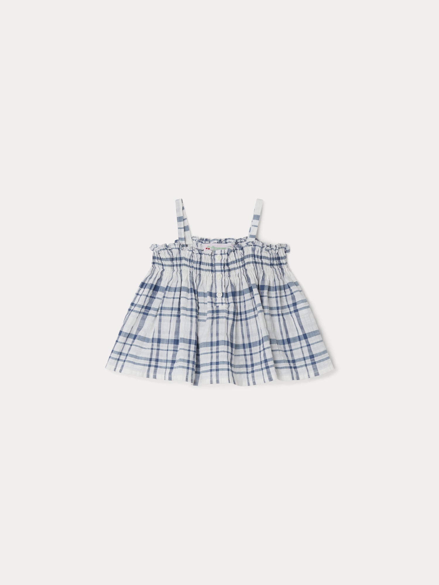 Blouse smockée Abricot - Bonpoint vintage