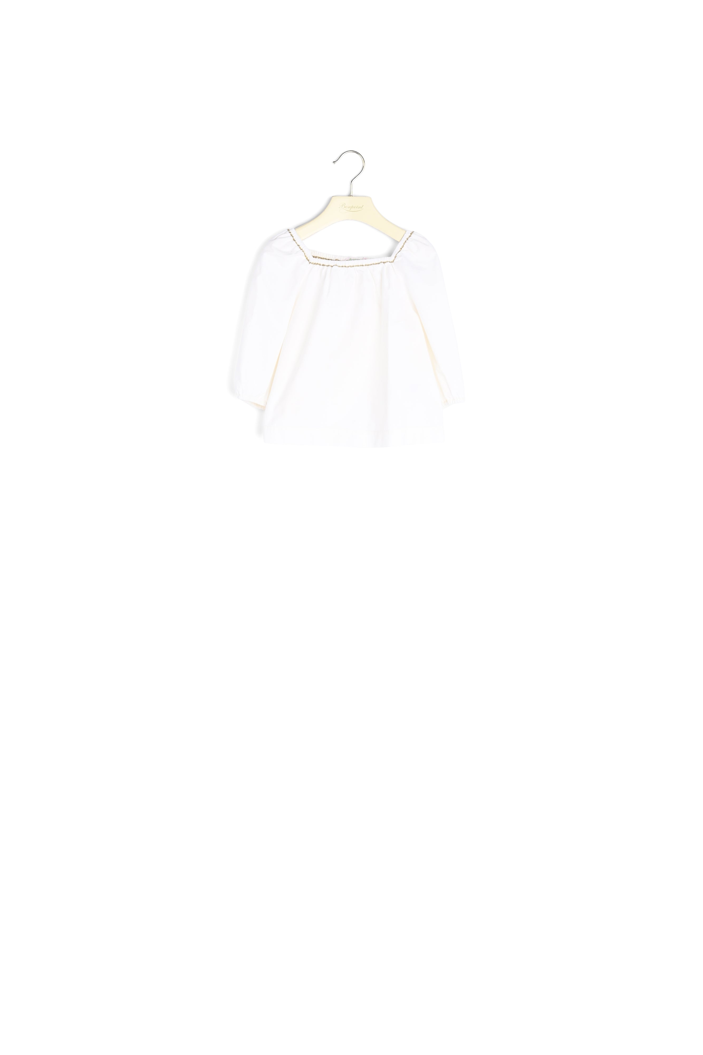 Blouse à encolure carrée brodée - Bonpoint vintage