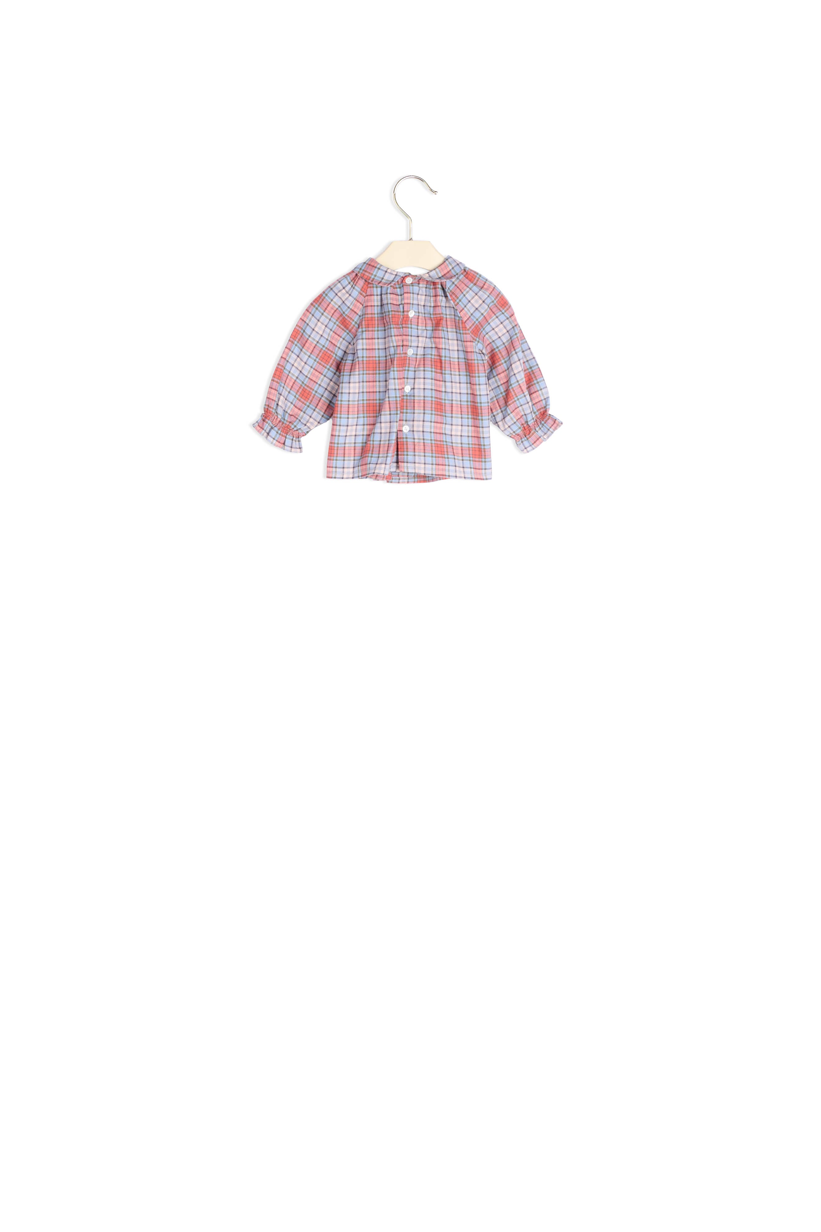Blouse en twill de coton smockée - Bonpoint vintage
