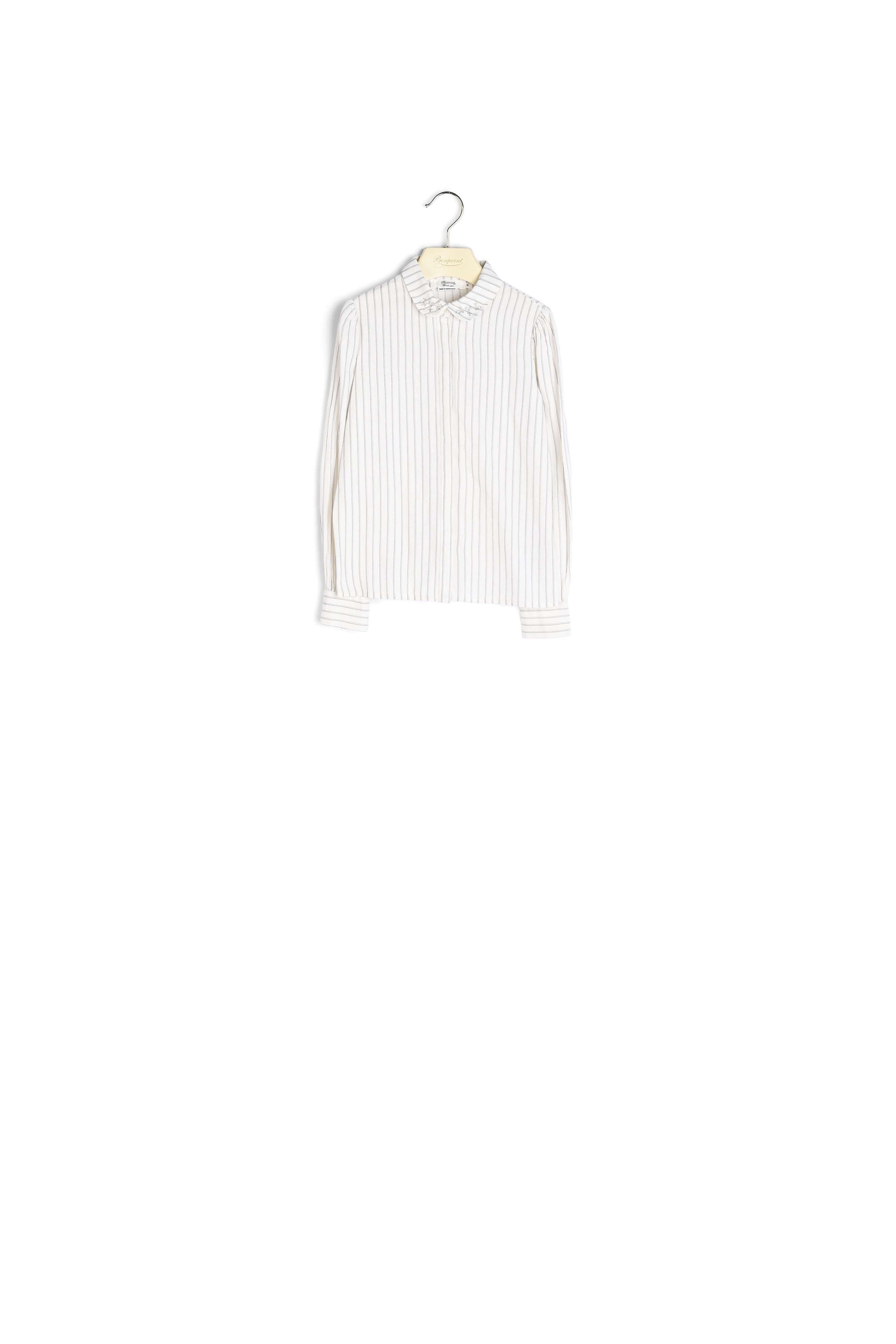 Blouse en voile rayé - Bonpoint vintage