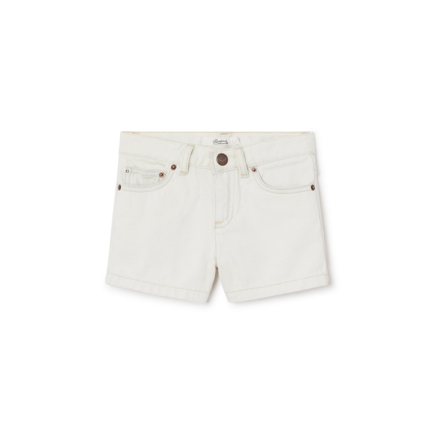 Short en jean avec broderie - Bonpoint vintage