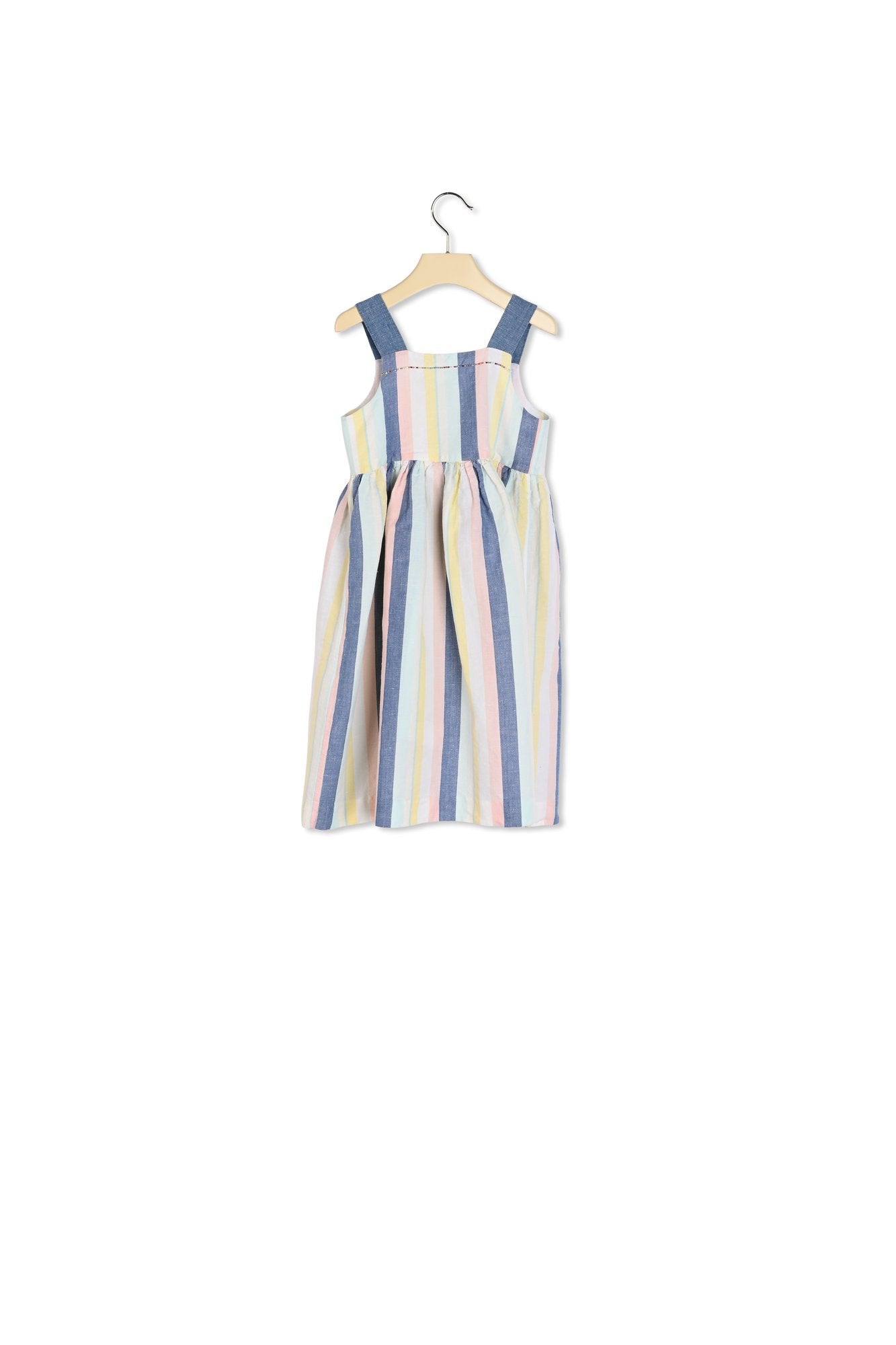 Robe à rayures rebrodées - Bonpoint vintage