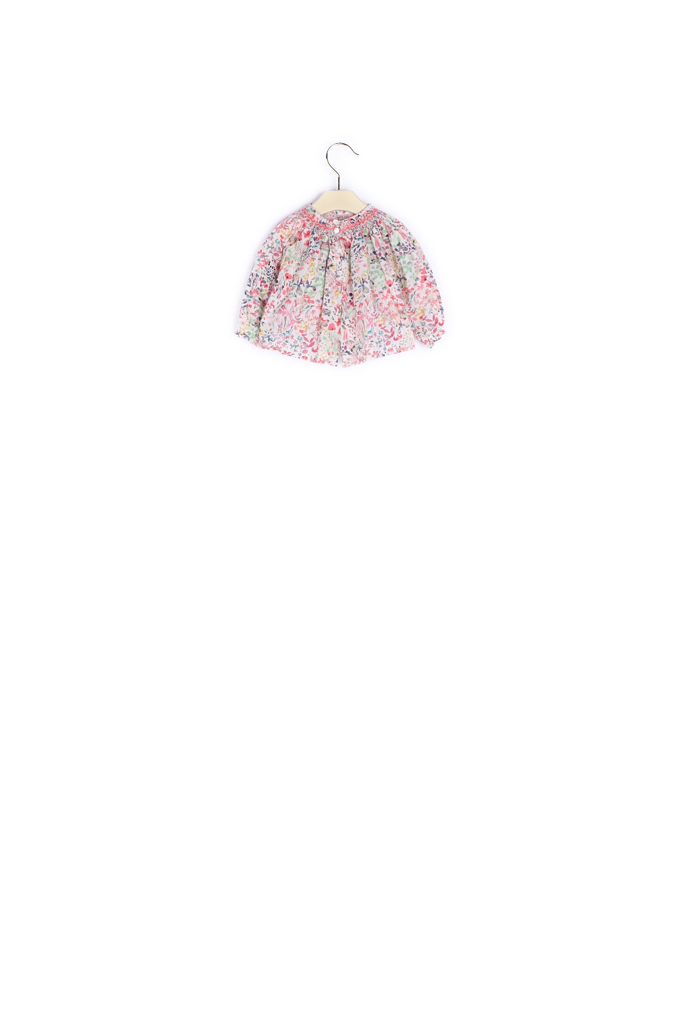 Blouse smockée tissu Liberty - Bonpoint vintage