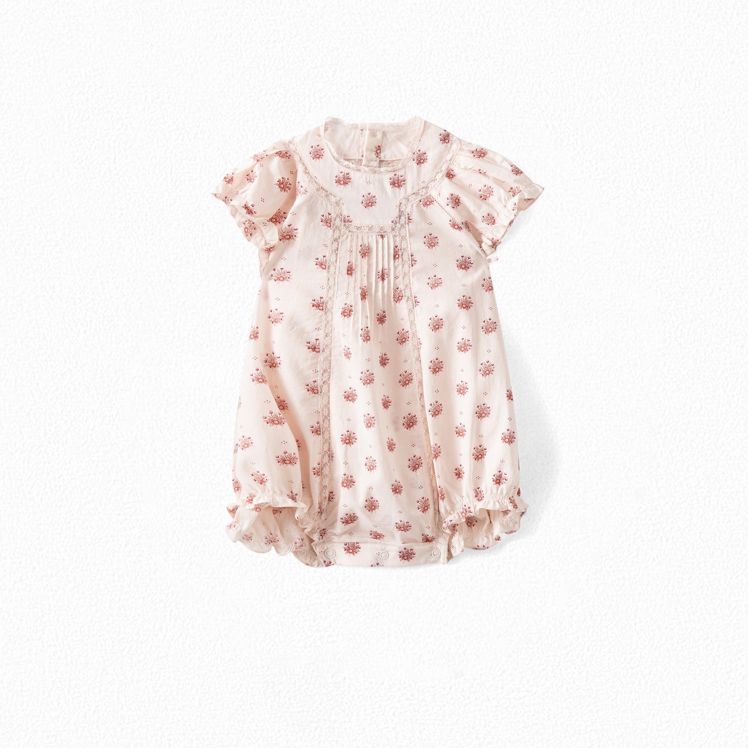 Combinaison avec dentelle de Calais bébé - Bonpoint vintage