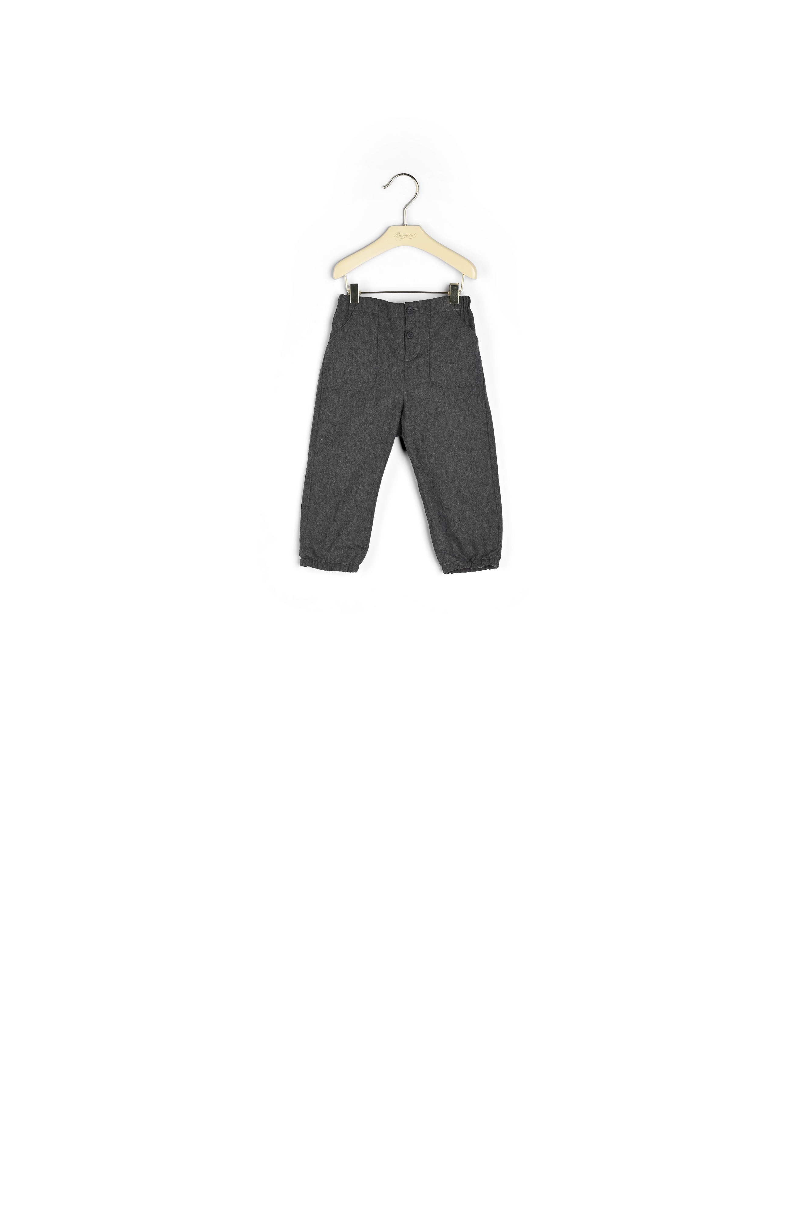 Pantalon en flanelle chinée bébé - Bonpoint vintage