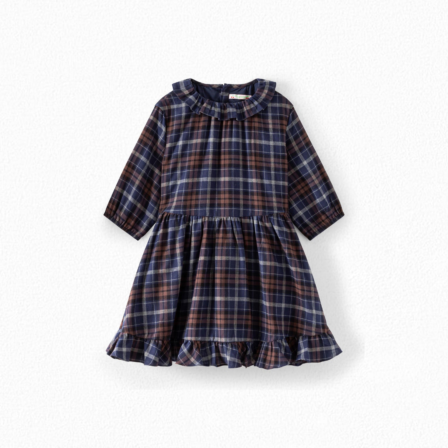 Robe à collerette écossais - Bonpoint vintage