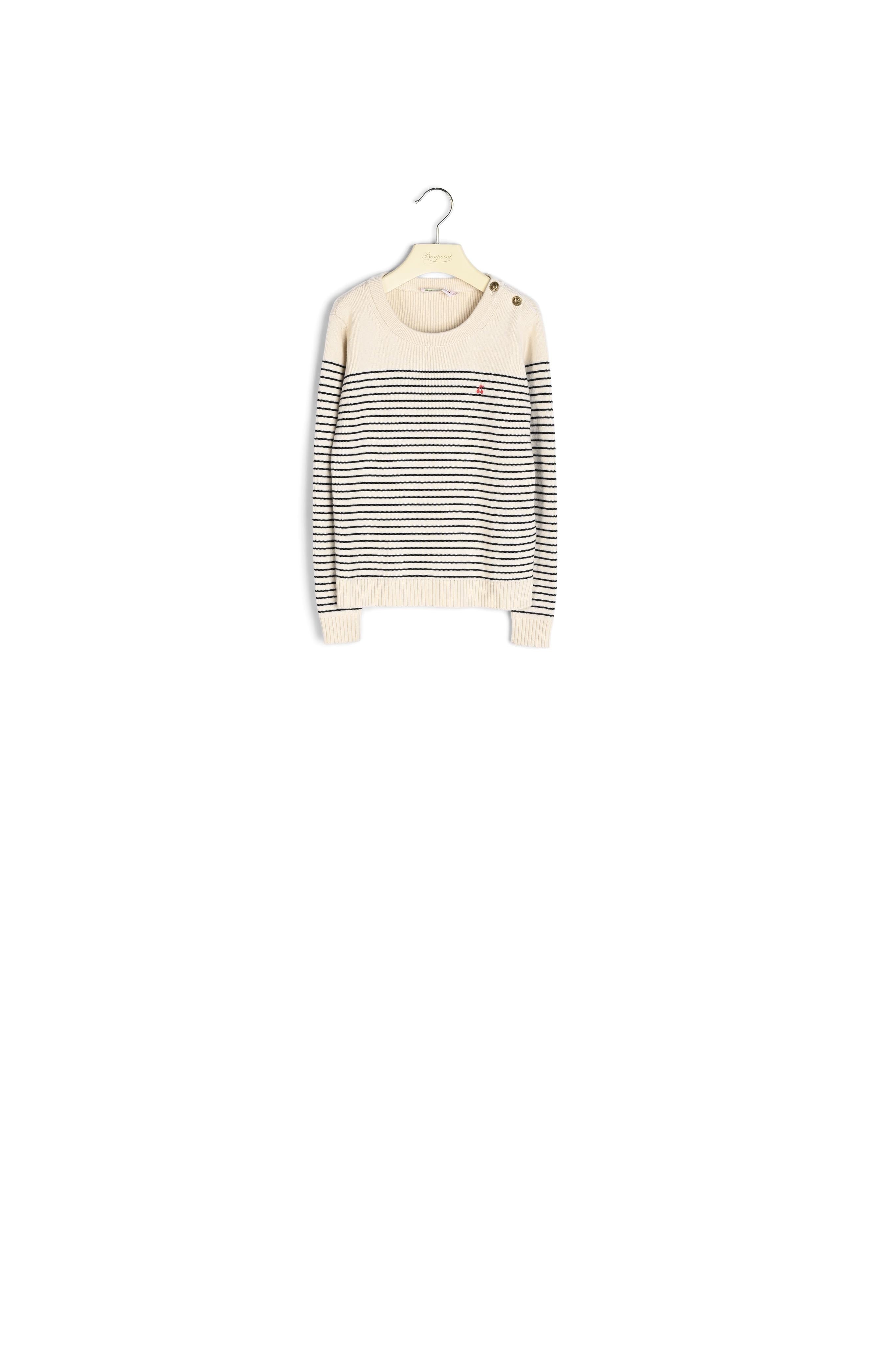 Pull à rayures fille - Bonpoint vintage