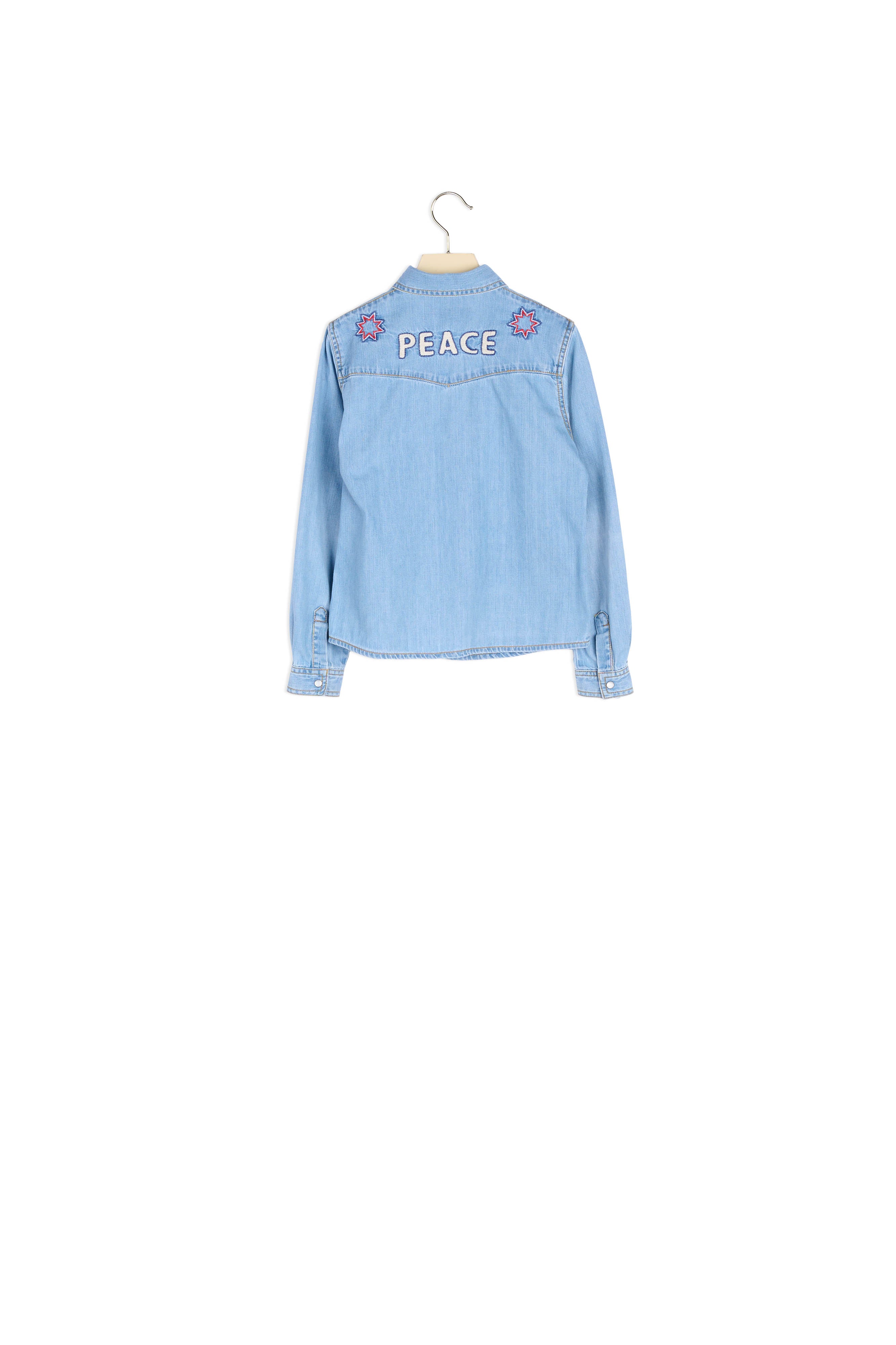 Chemise en denim rebrodé - Bonpoint vintage