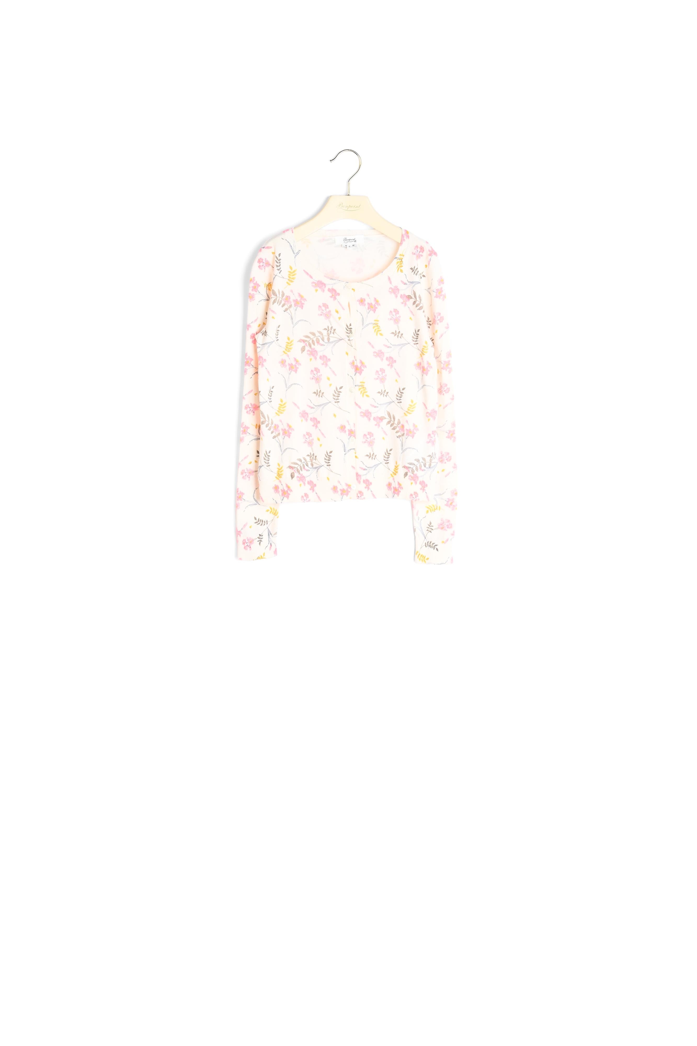 Cardigan en coton imprimé - Bonpoint vintage