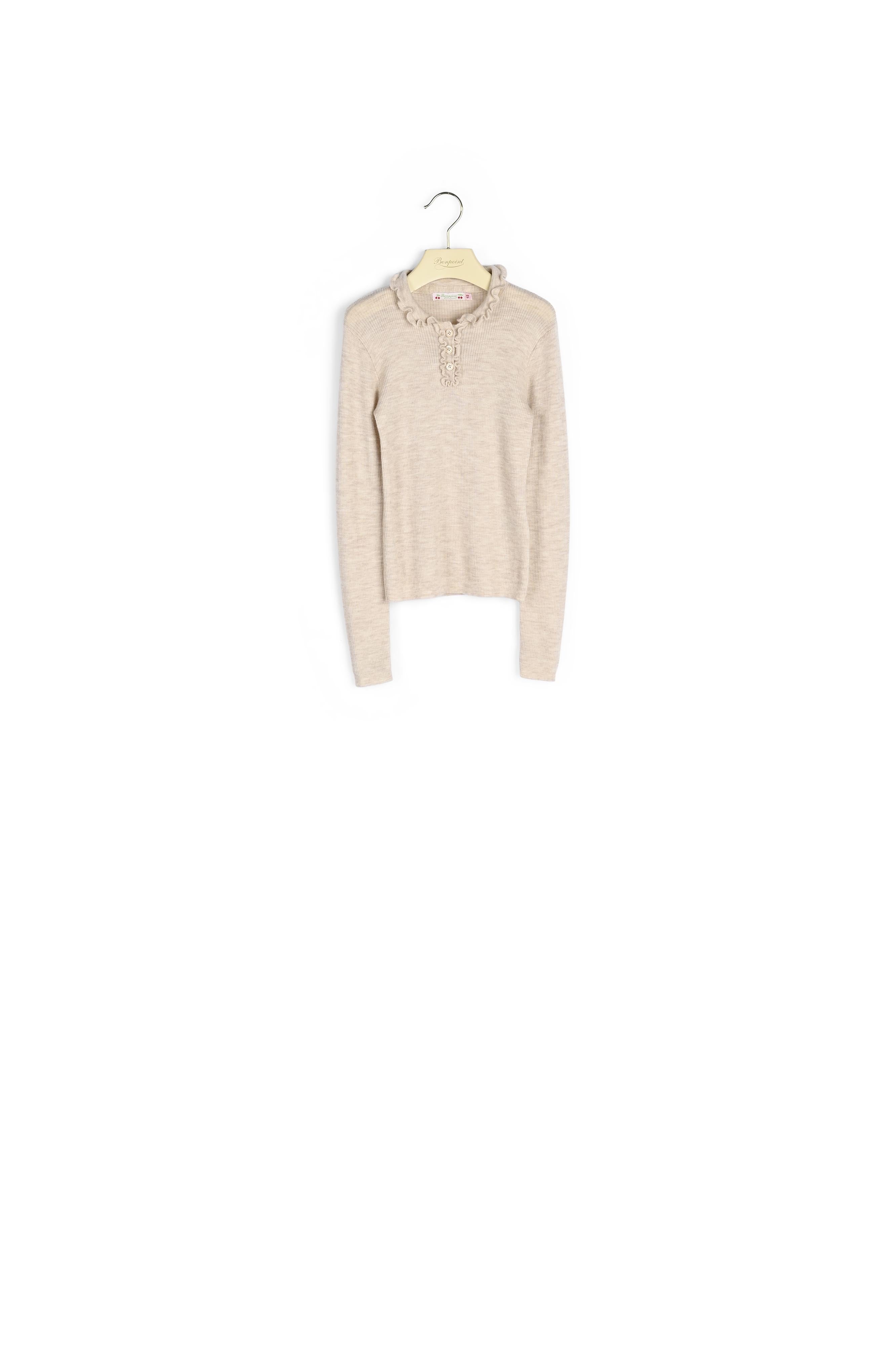 Pull polo en mérinos - Bonpoint vintage