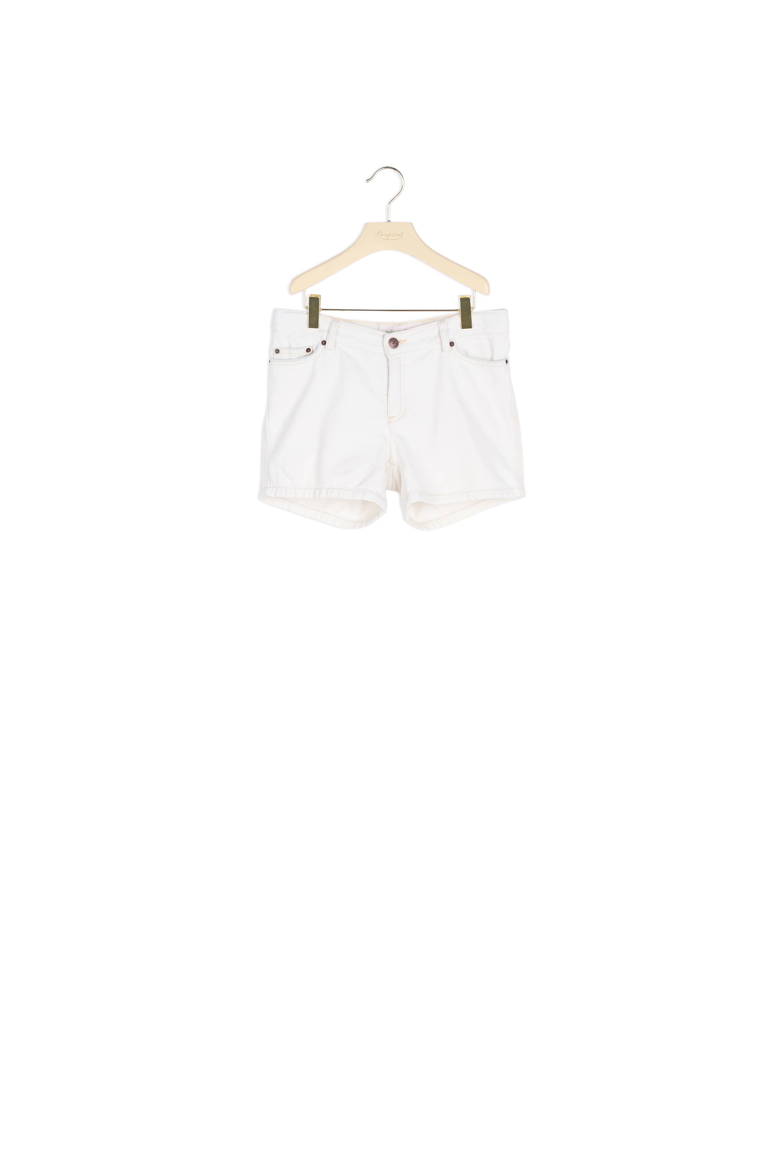 Short en jean avec broderie - Bonpoint vintage