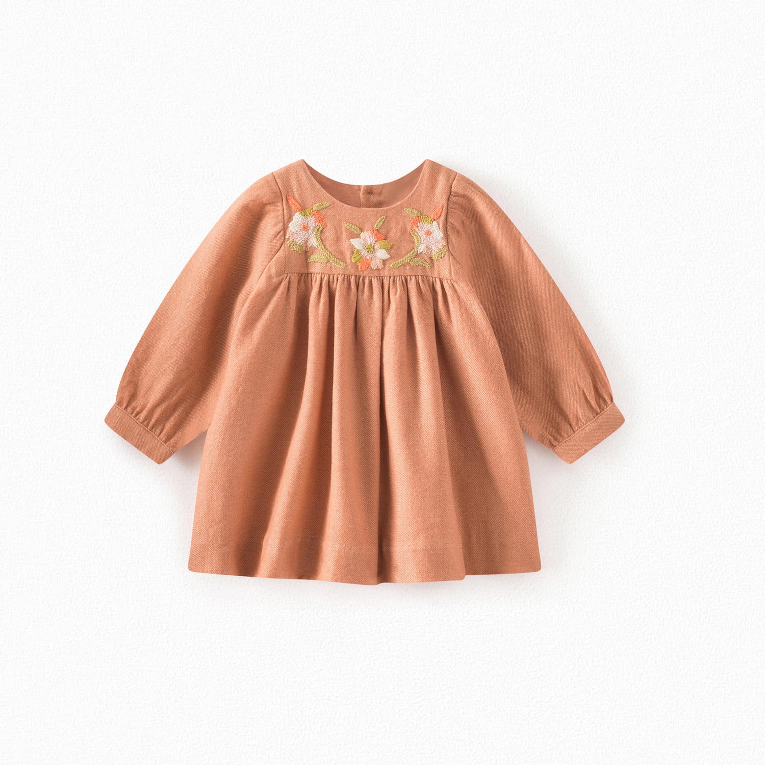Robe en twill brodé bébé - Bonpoint vintage