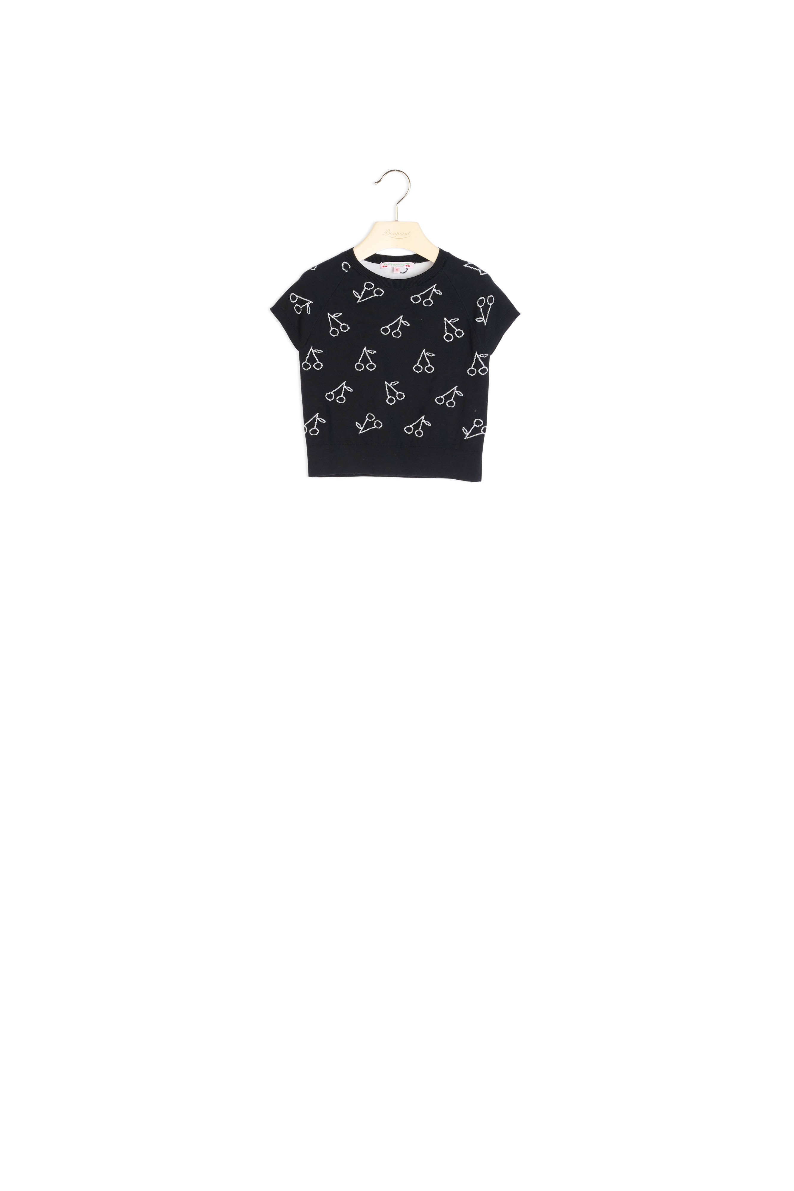 Pullover manches courtes Cerises - Bonpoint vintage