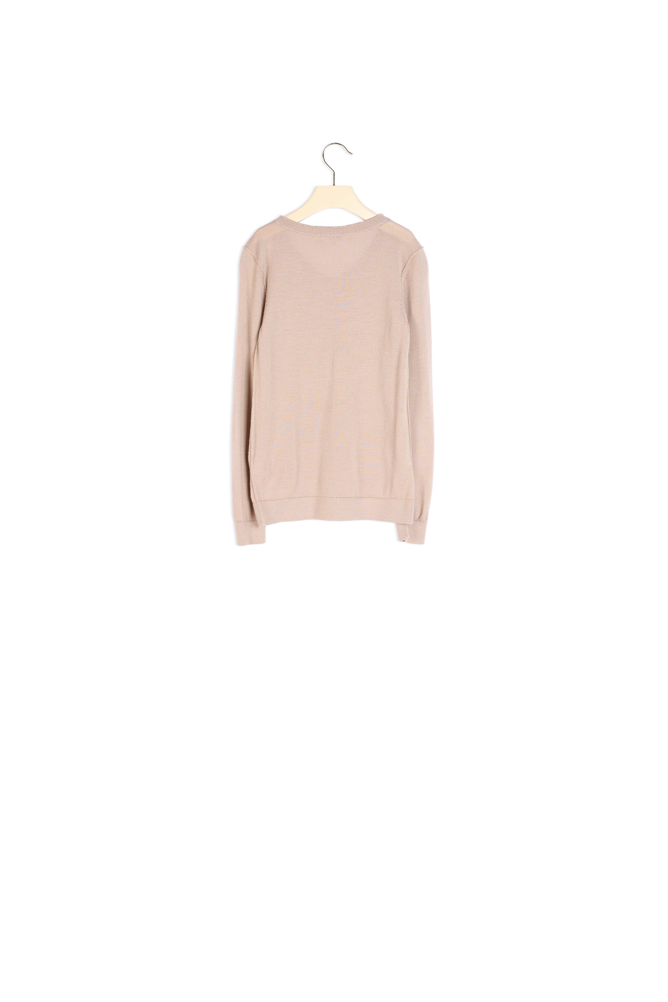 Pull col V en laine mérinos - Bonpoint vintage
