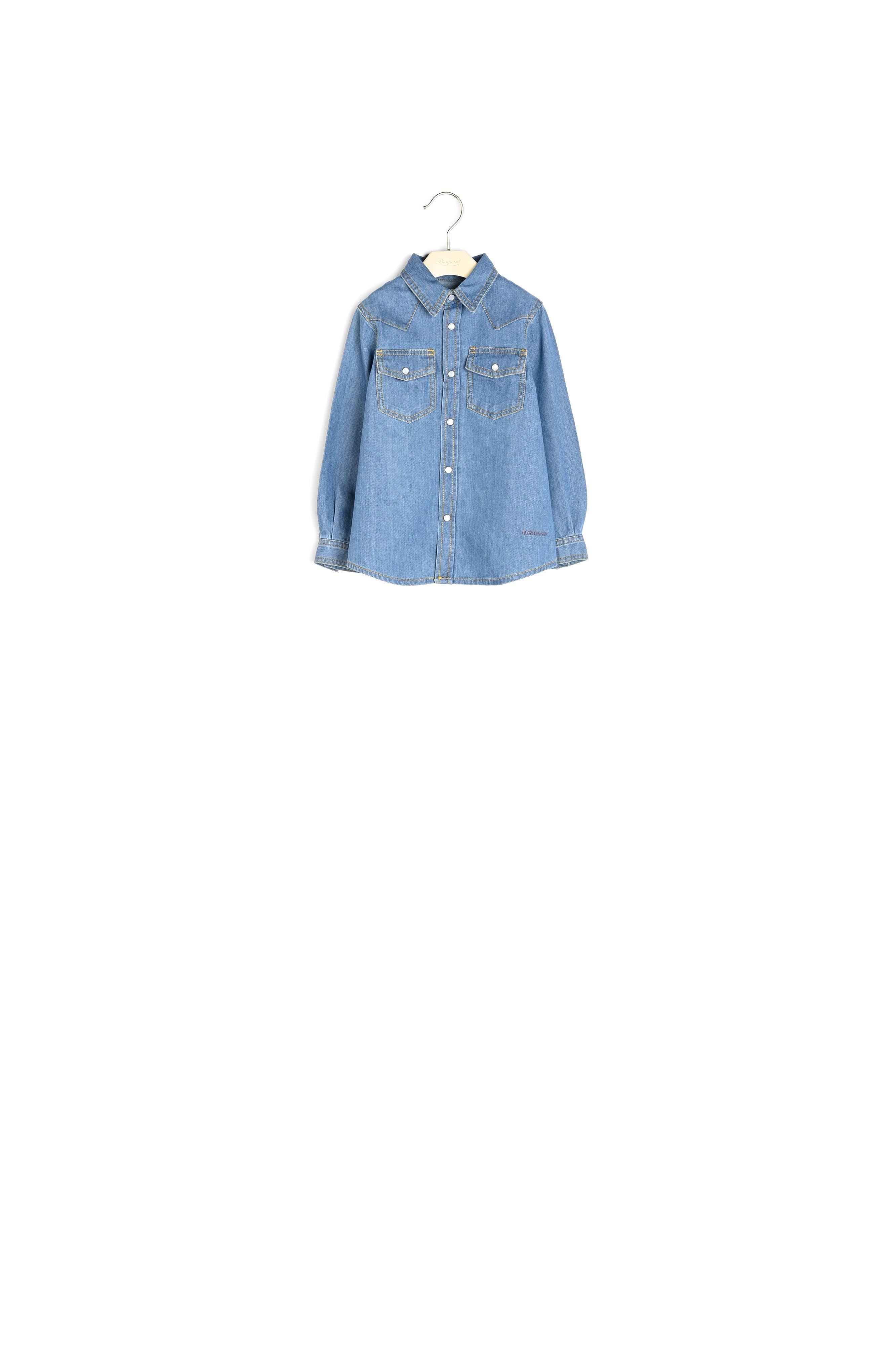 Chemise en denim rebrodé - Bonpoint vintage