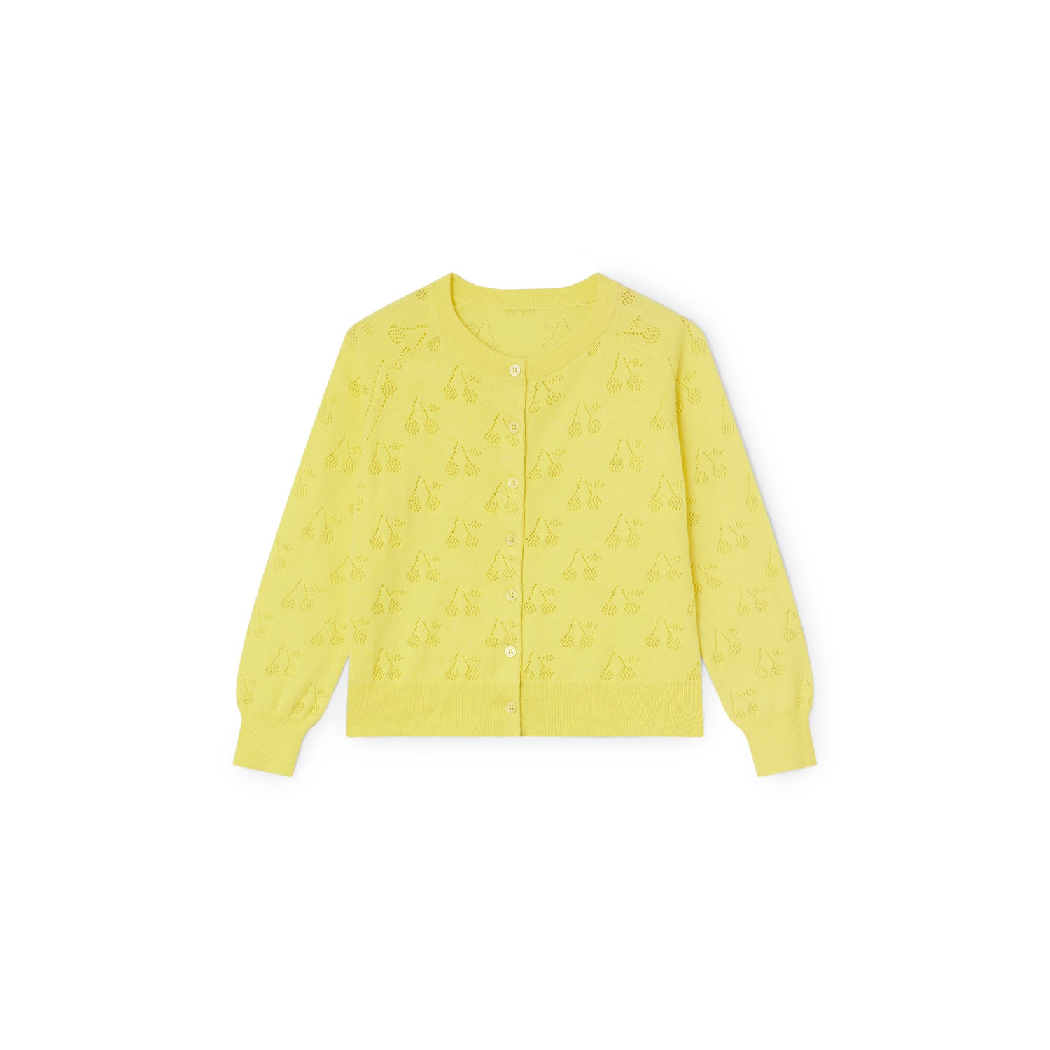 Cardigan à cerises ajourées - Bonpoint vintage