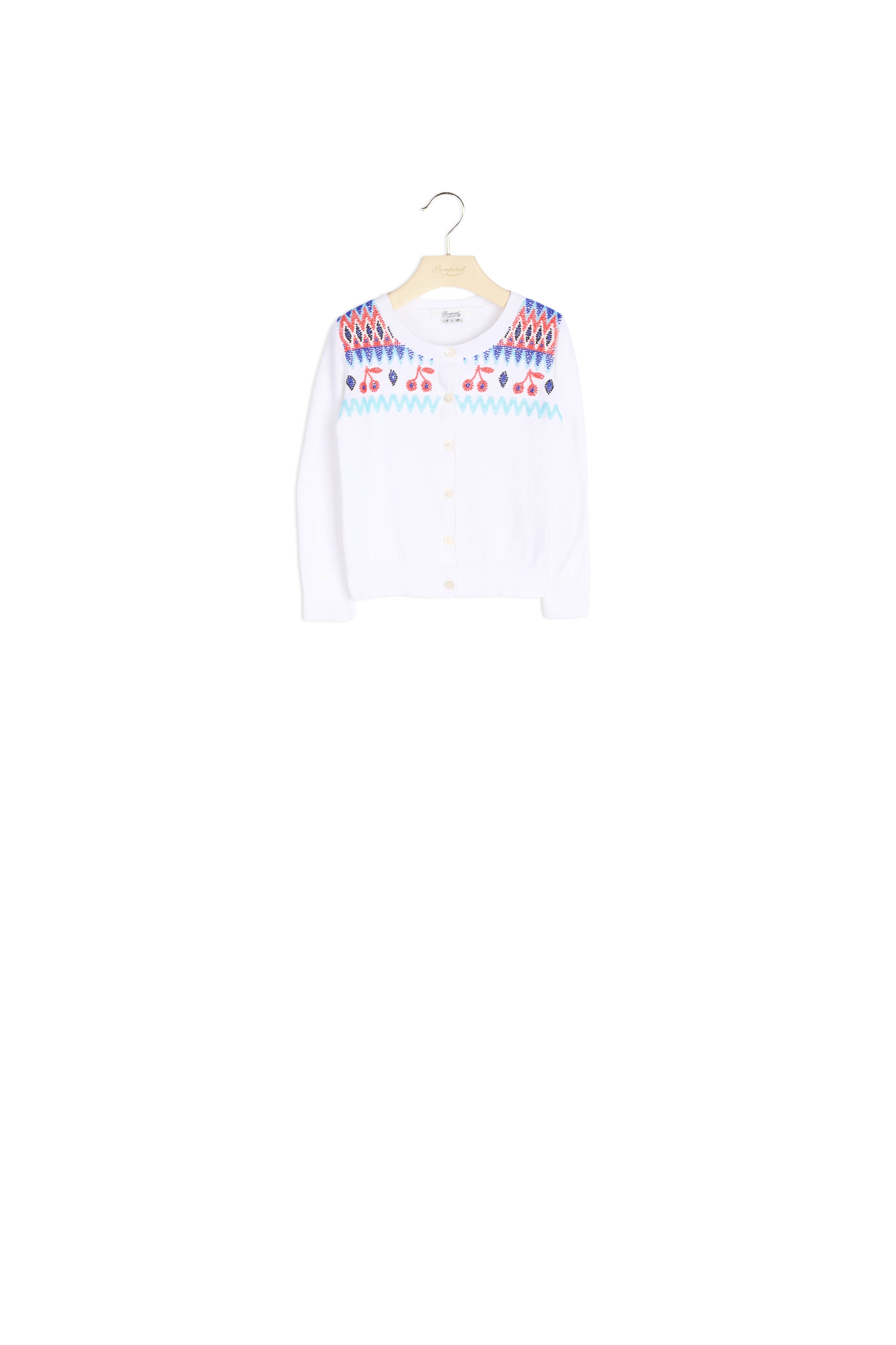 Cardigan avec perles brodées - Bonpoint vintage