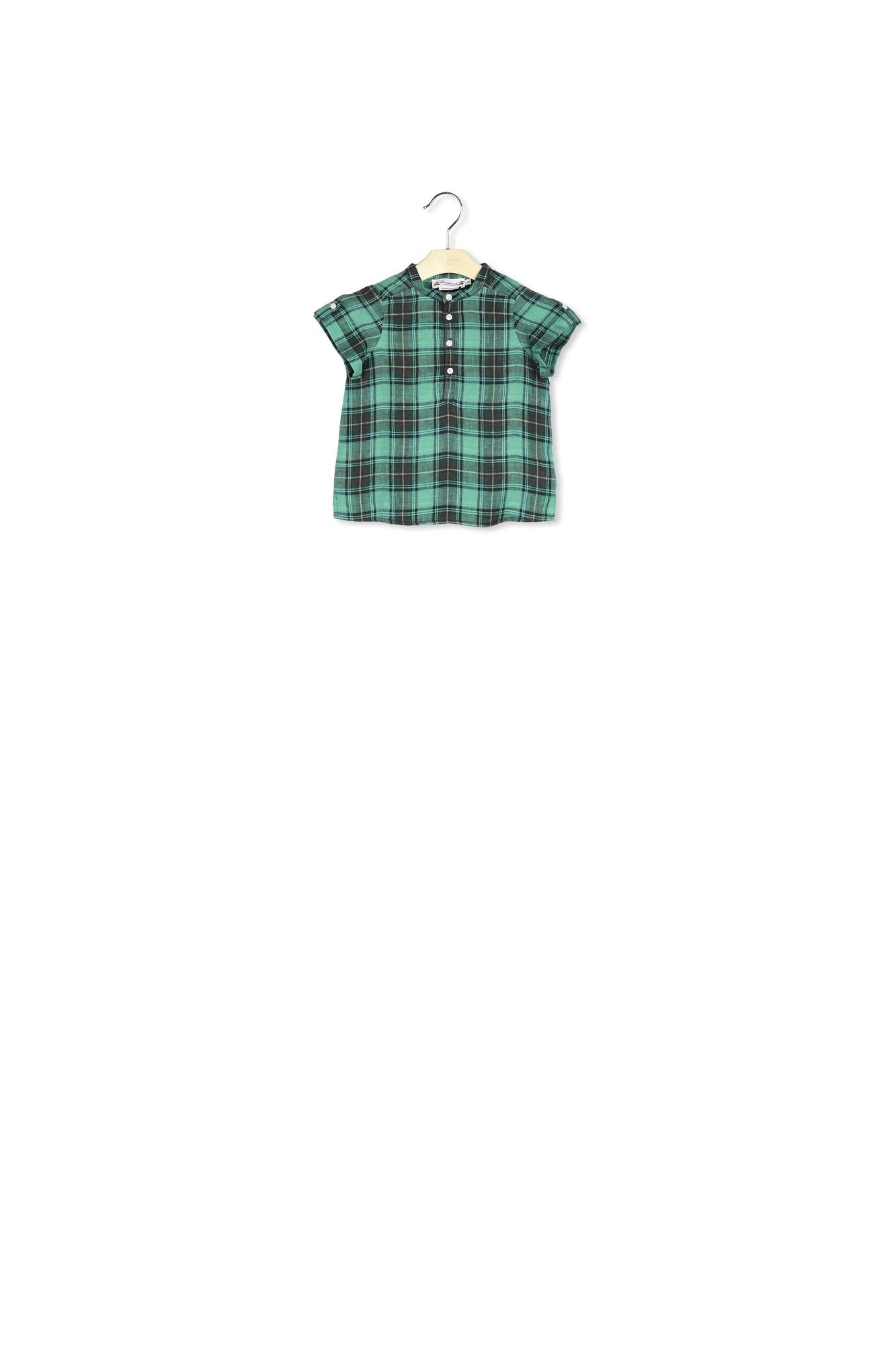 Chemise en lin à carreaux - Bonpoint vintage