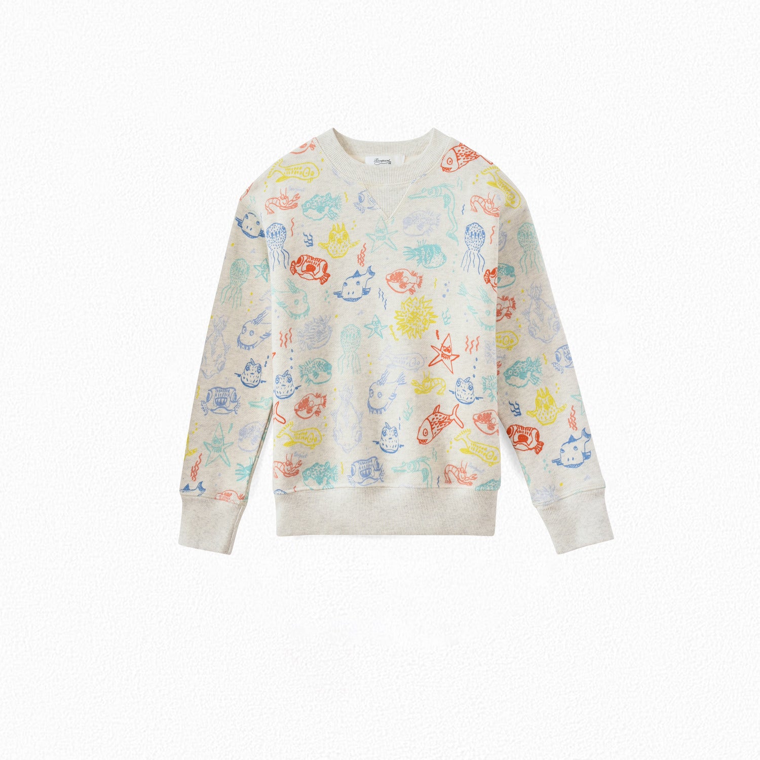 Sweatshirt imprimé monstres marins - Bonpoint vintage